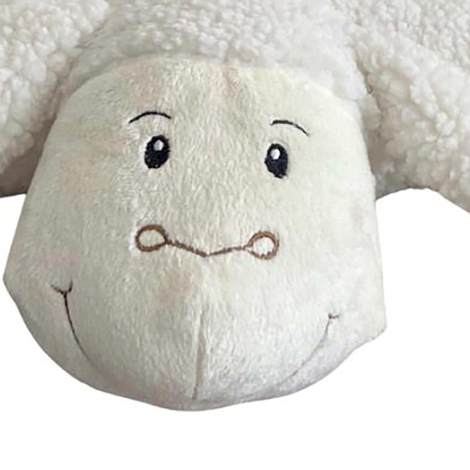 Katlanabilir Kuzu Oyuncak Yastık, Ekru, 30x35 Katlanabilir Kuzu Oyuncak Yastık, Ekru, 30x35