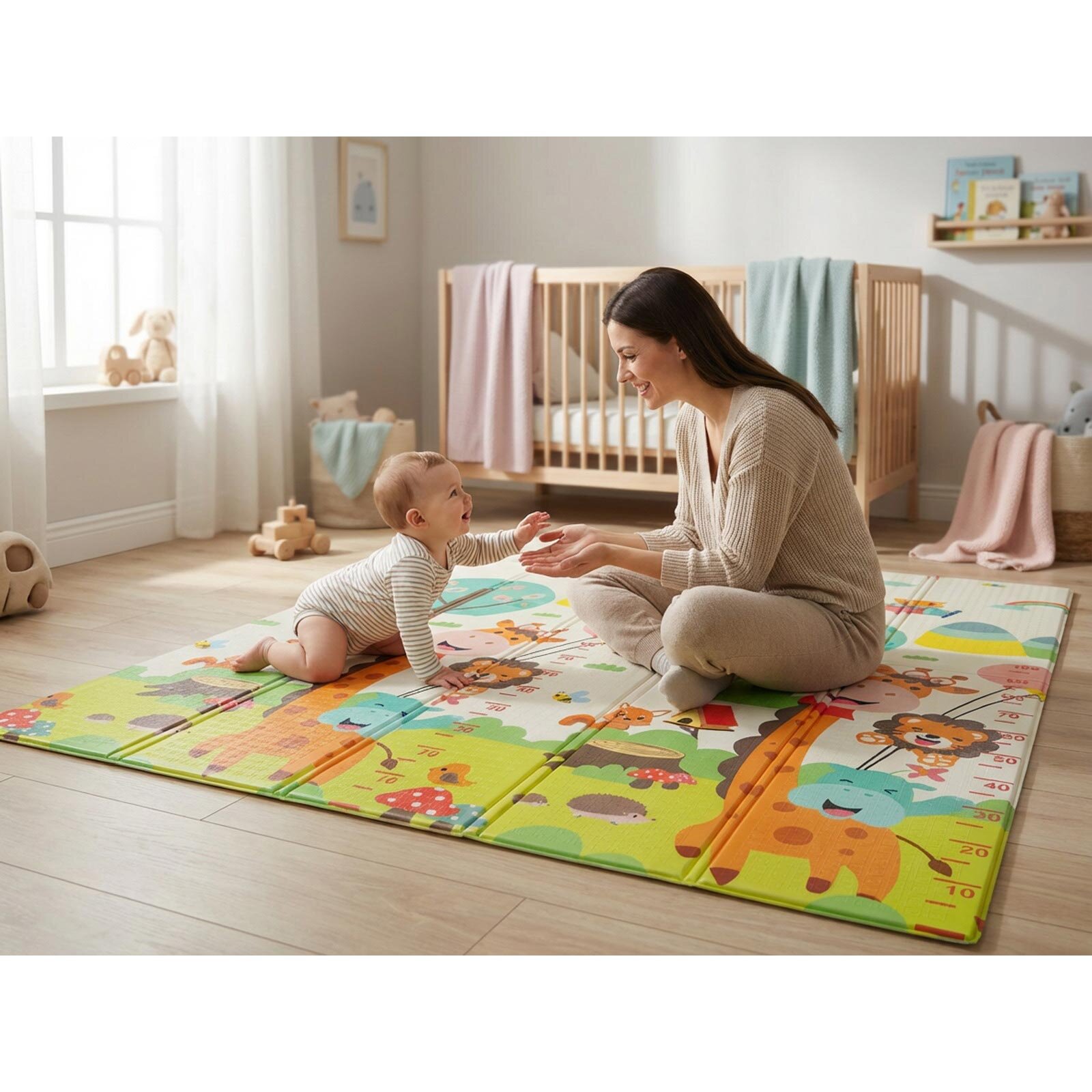 Katlanabilir Oyun Matı Arabalar Ve Hayvanlar 150x200x1 Cm