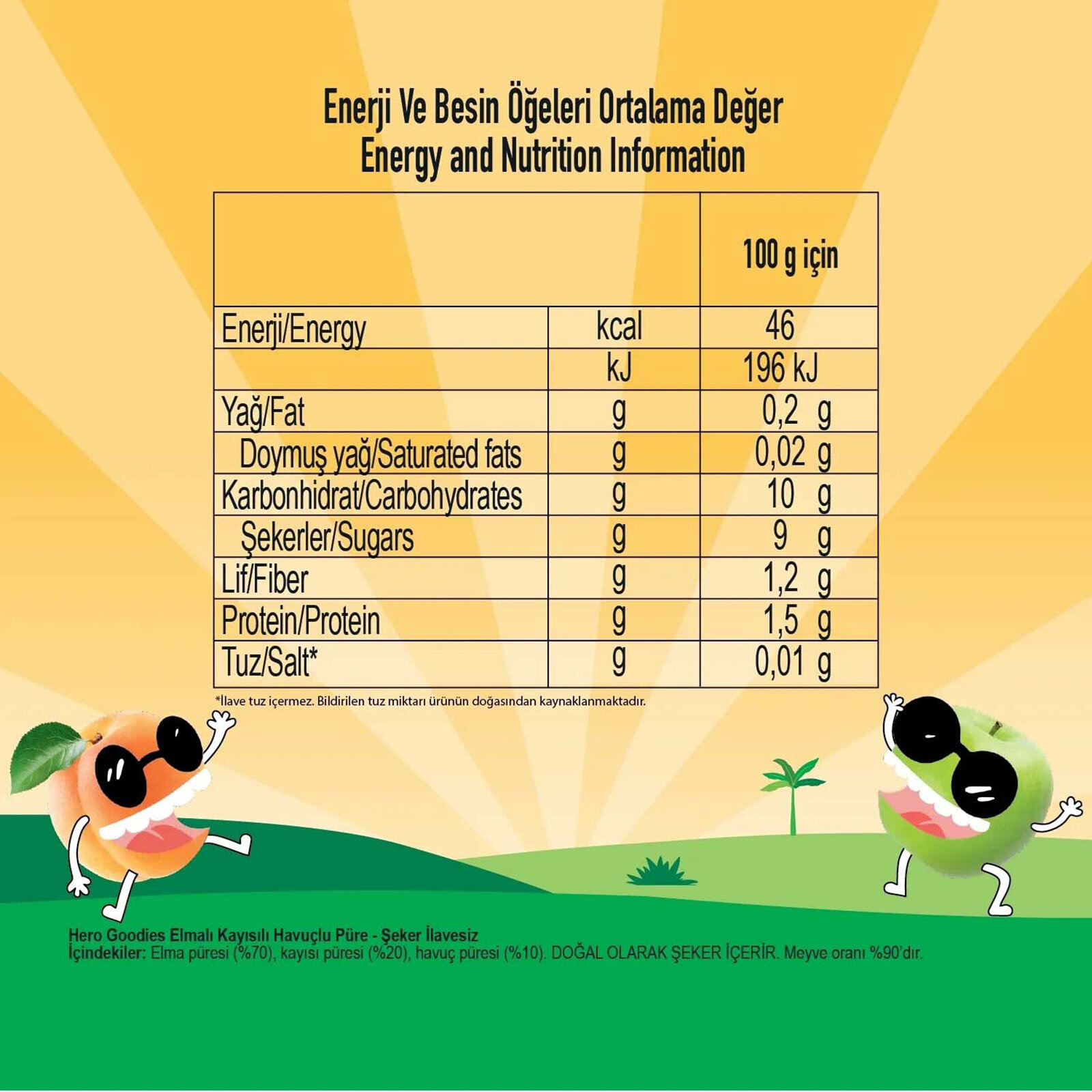 Kayısı Elma Püresi 100 gr Kayısı Elma Püresi 100 gr