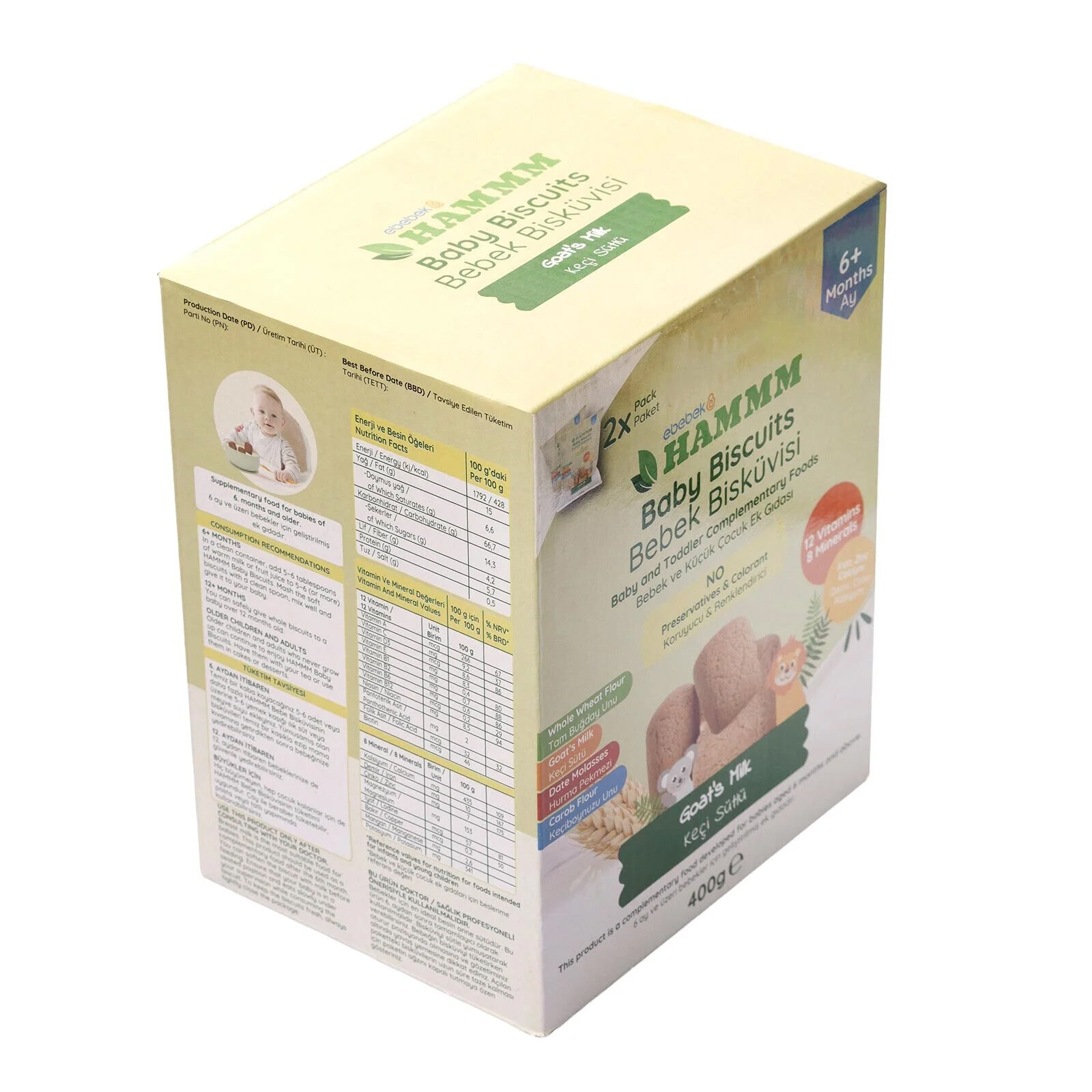 Keçi Sütlü Bebek Bisküvisi 400 gr