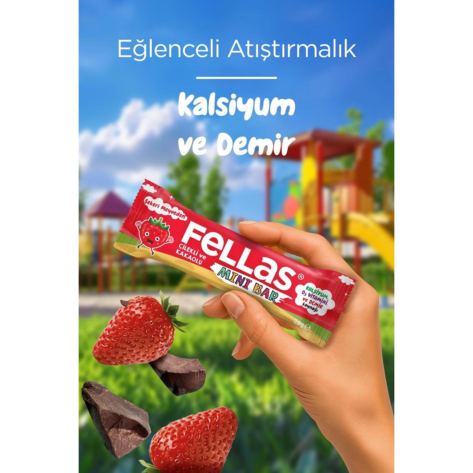 Kids Bar - Çilek ve Kakao 28 g