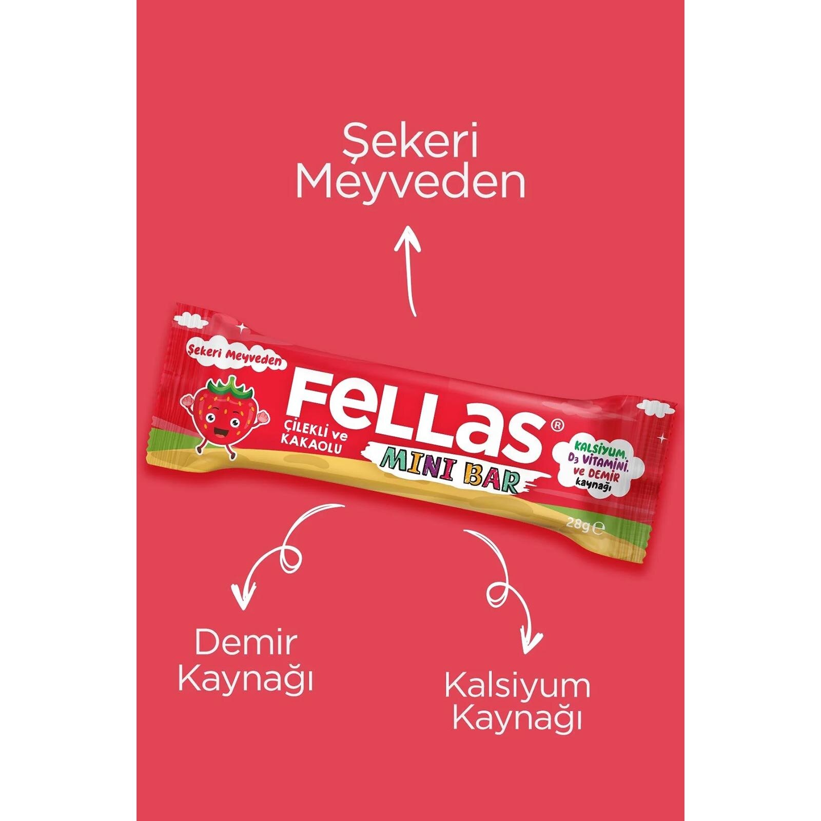 Kids Bar - Çilek ve Kakao 28 g