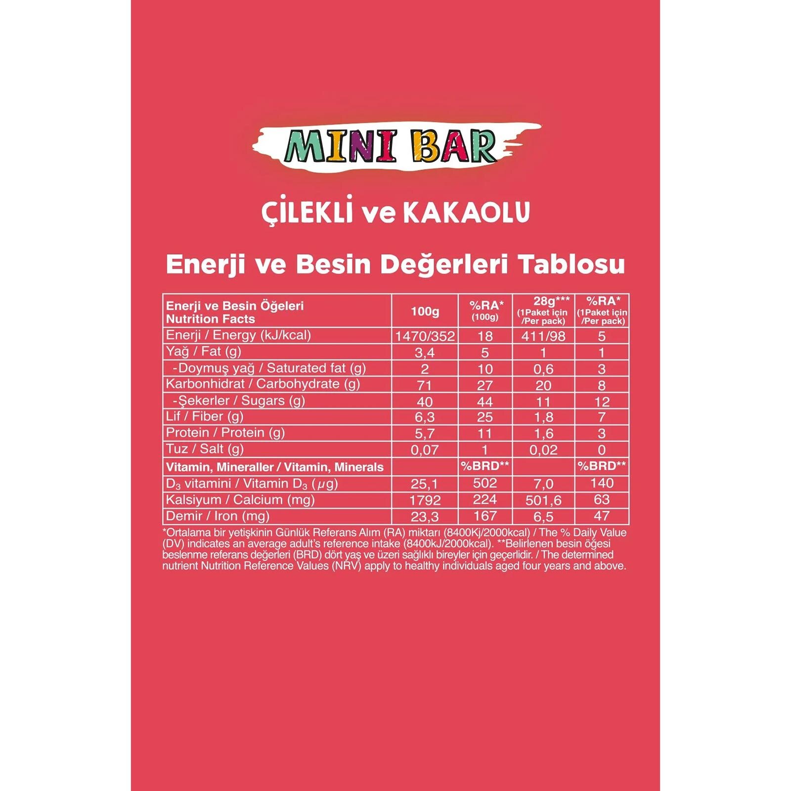 Kids Bar - Çilek ve Kakao 28 g