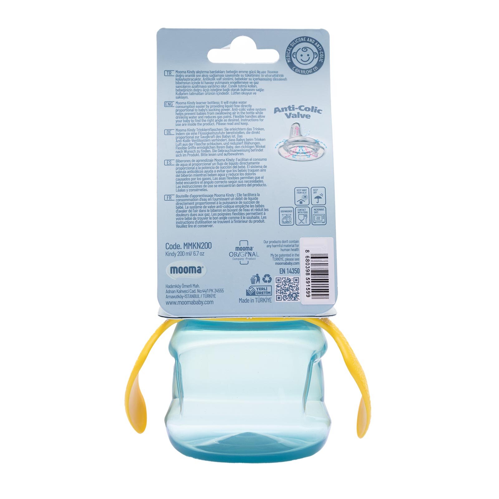 Kindy Alıştırma Bardağı 200 Ml 6+ Ay Kanarya Sarısı