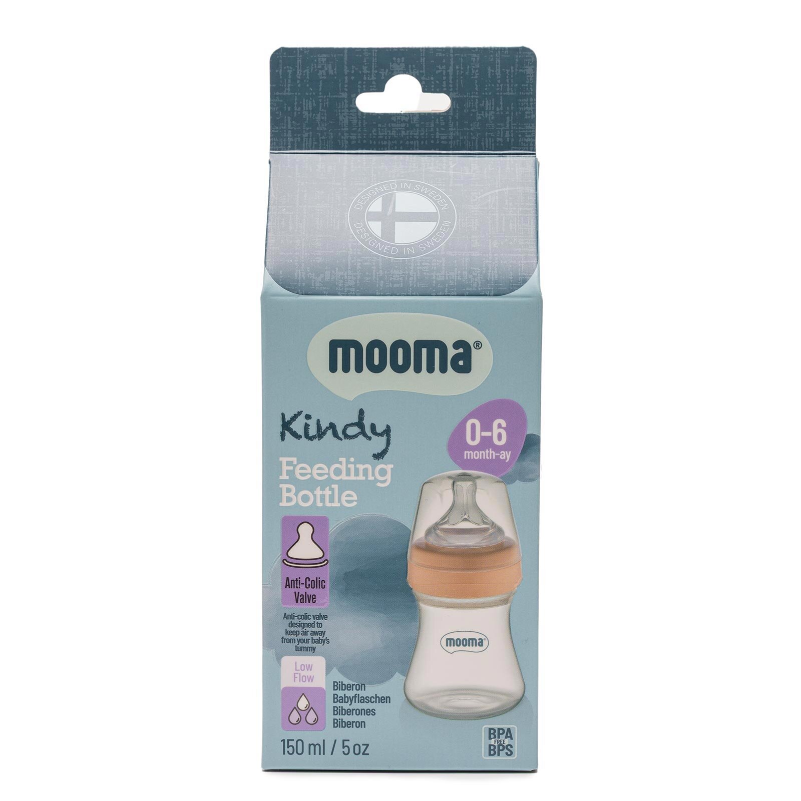 Kindy Biberon 150 Ml 0-6 Ay Yavaş Akış Gül Kurusu