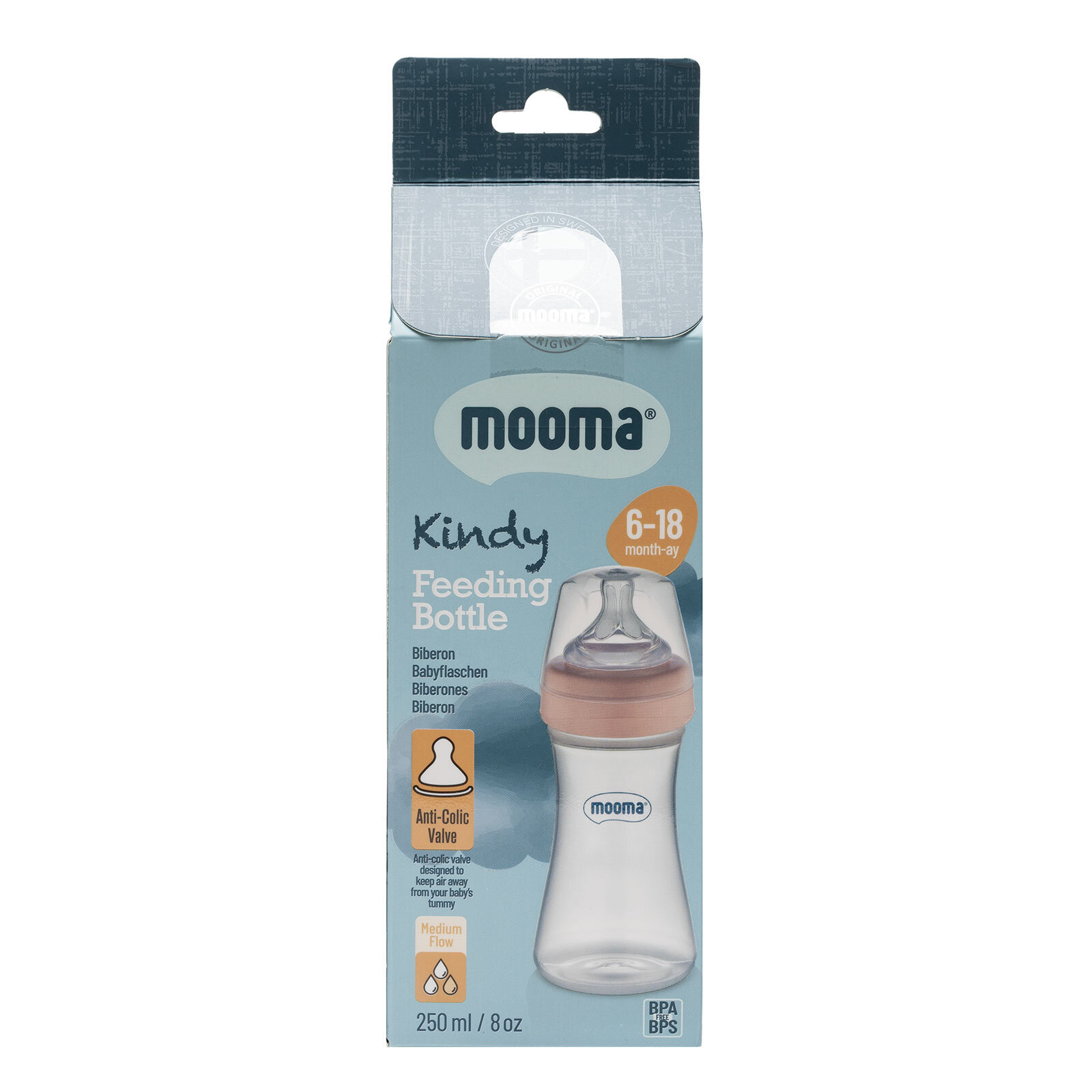 Kindy Biberon 150 ml 0-6 Ay Yavaş Akış Gül Kurusu