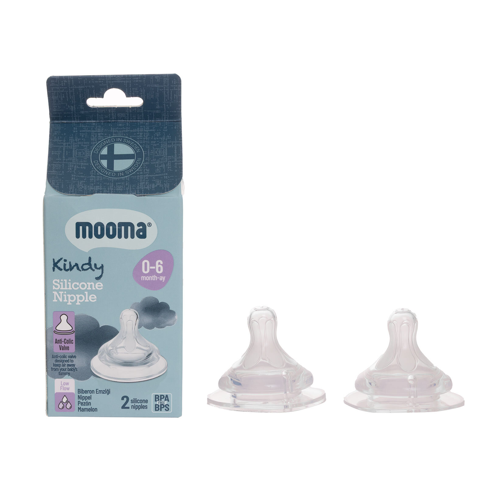 Kindy Biberon Ucu 2li 0-6 Ay Yavaş Akış