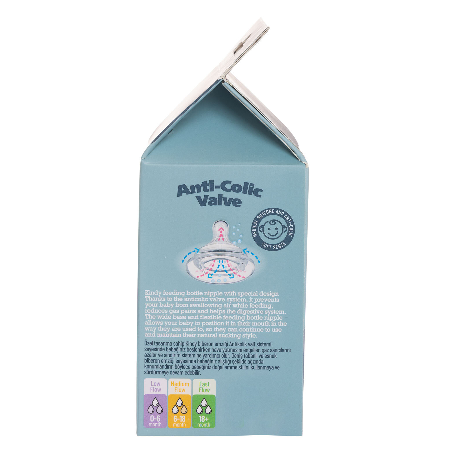 Kindy Biberon Ucu 2li 0-6 Ay Yavaş Akış