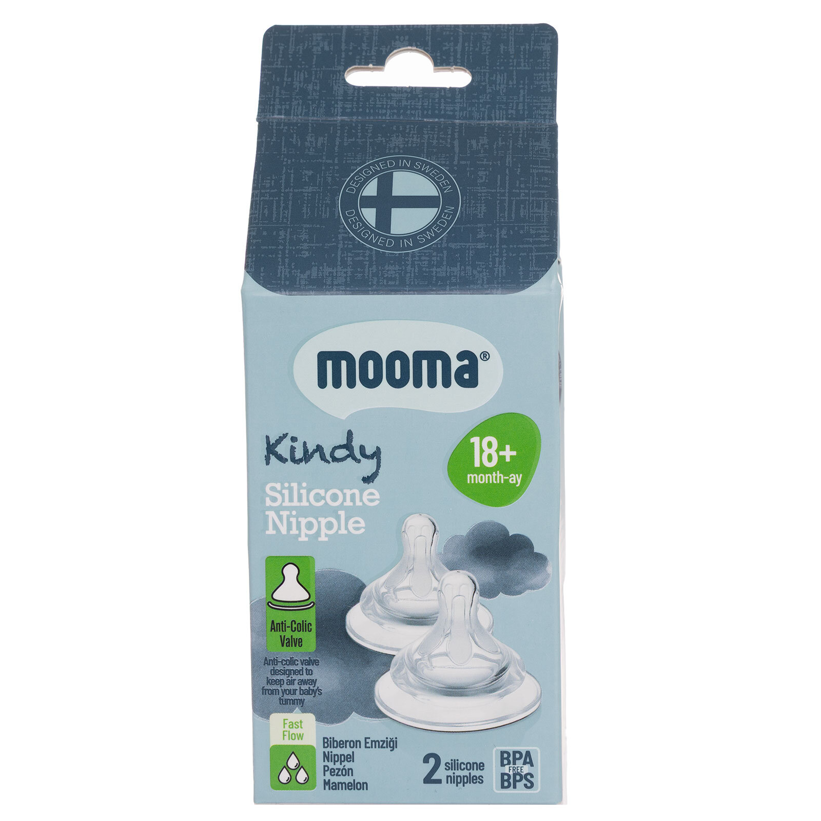Kindy Biberon Ucu 2li 18+ Ay Hızlı Akış