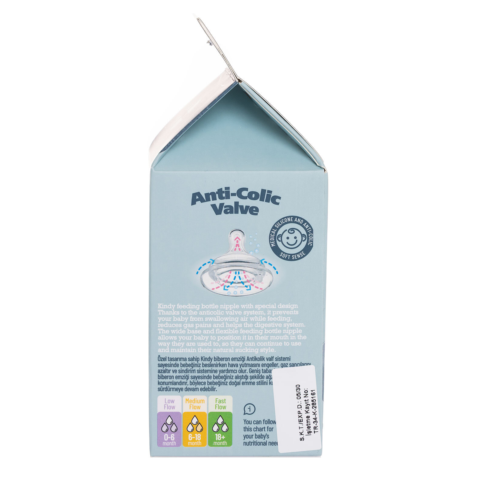 Kindy Biberon Ucu 2li 6-18 Ay Orta Akış