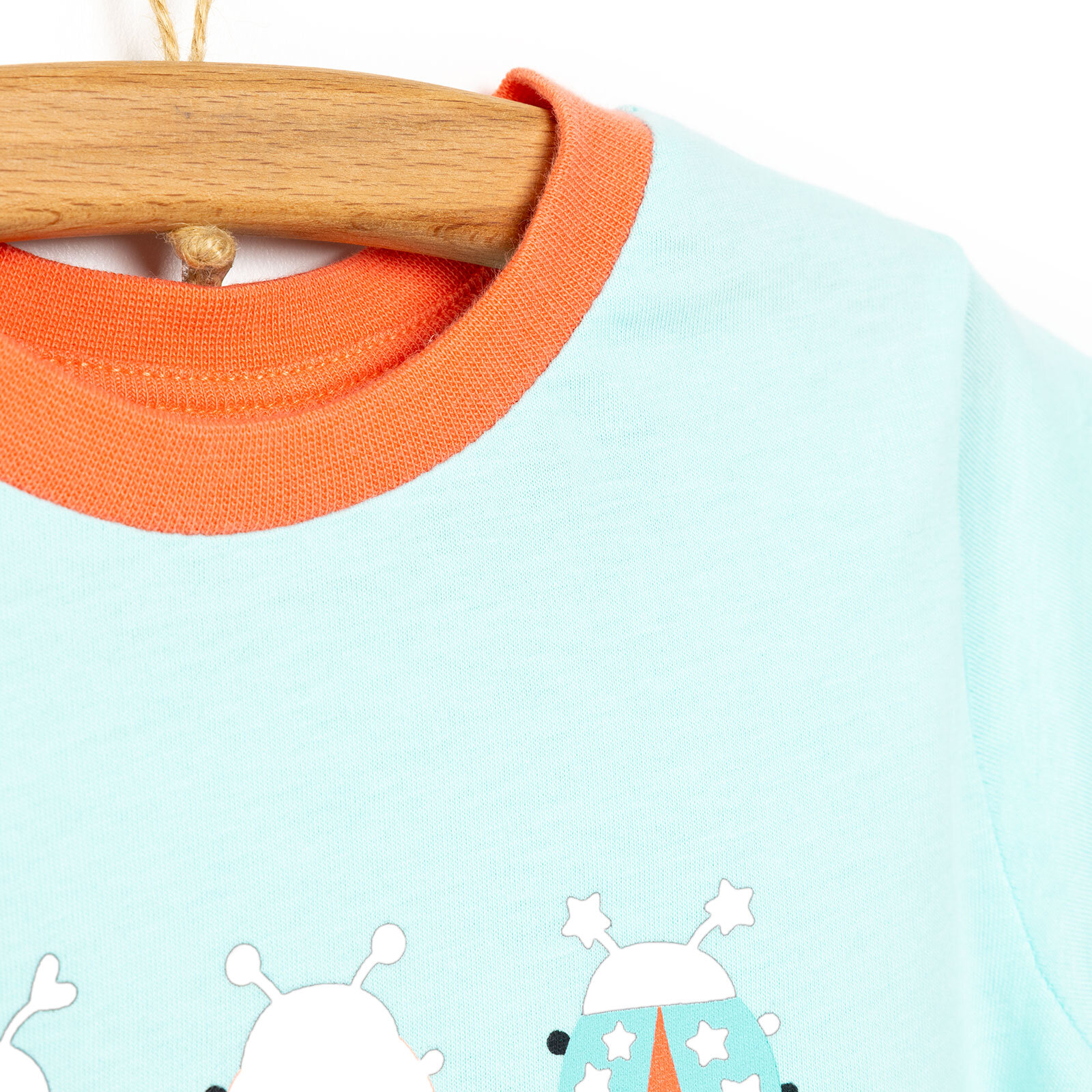 Kısa Kol Bisiklet Yaka Pijama Takımı Kız Bebek