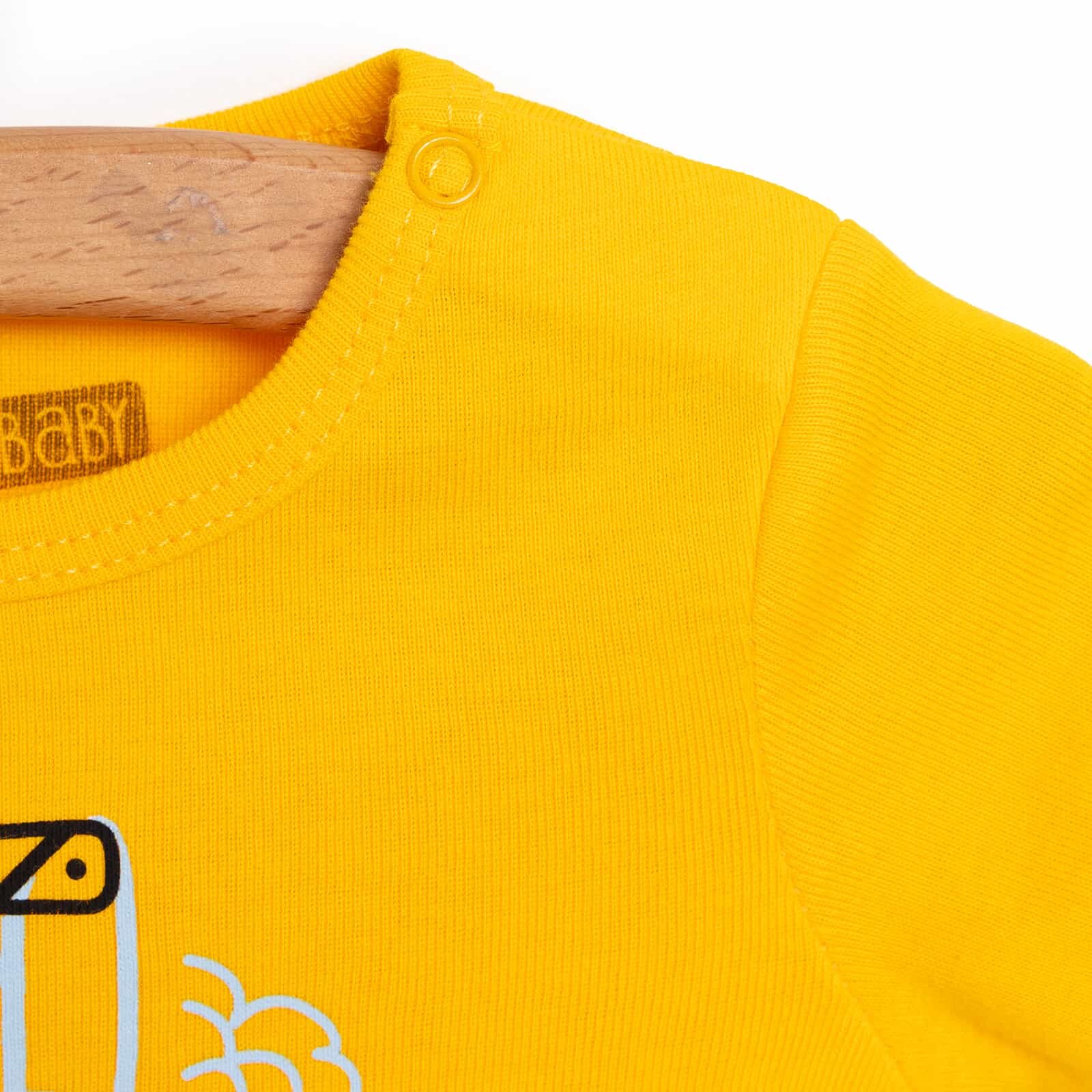 Erkek Bebek 2'li Body Ribana Çıtçıtlı Zıbın Bisiklet Yaka Kısa Kol Mavi