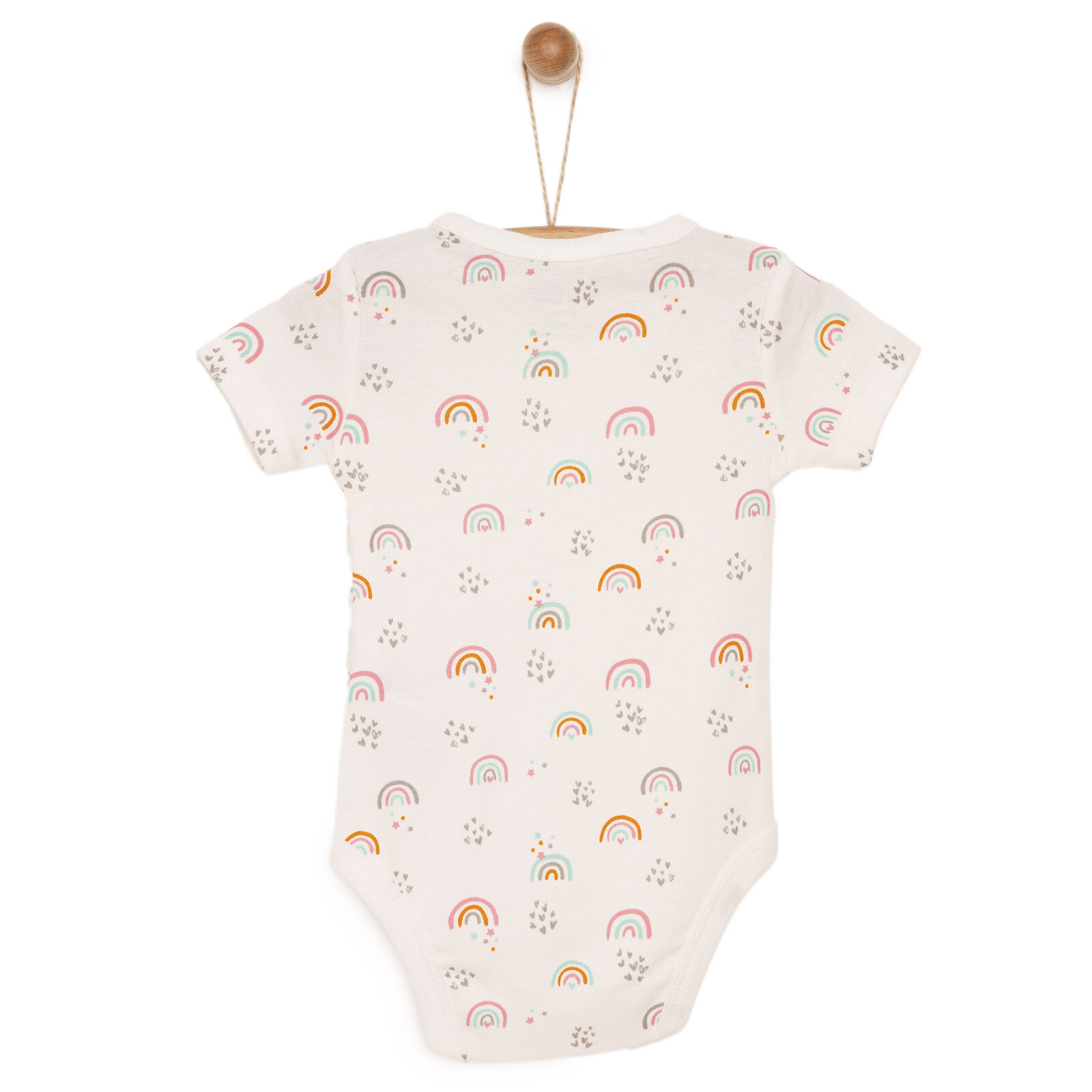 Kız Bebek Body Ribana Çıtçıtlı Zıbın Bisiklet Yaka Kısa Kol