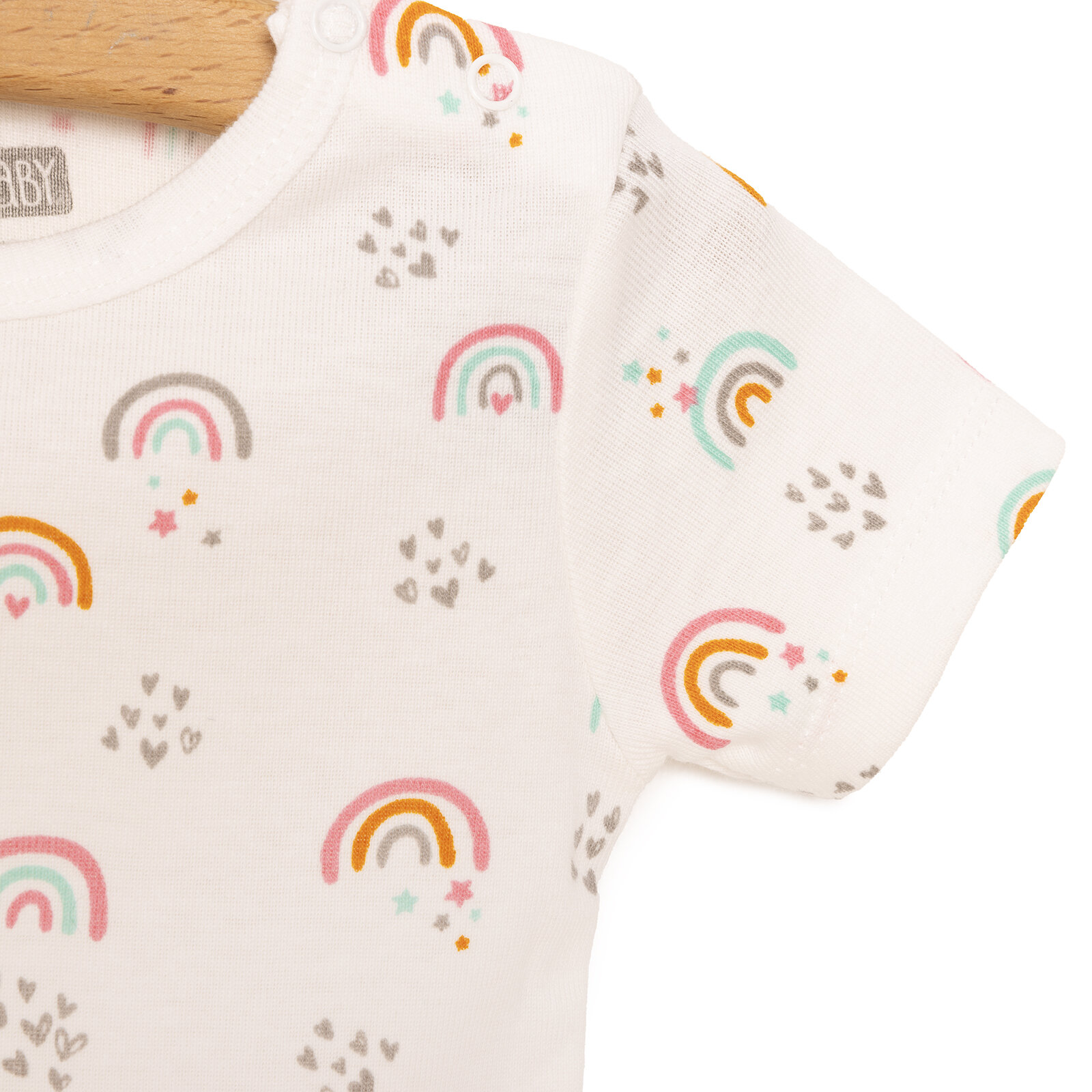 Kız Bebek Body Ribana Çıtçıtlı Zıbın Bisiklet Yaka Kısa Kol