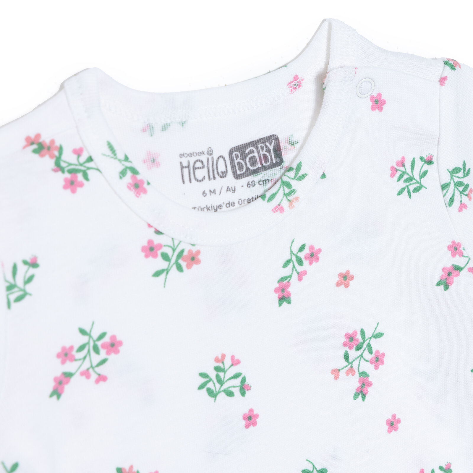 Kız Bebek Kısa Kol Body Bisiklet Yaka Kısa Kol