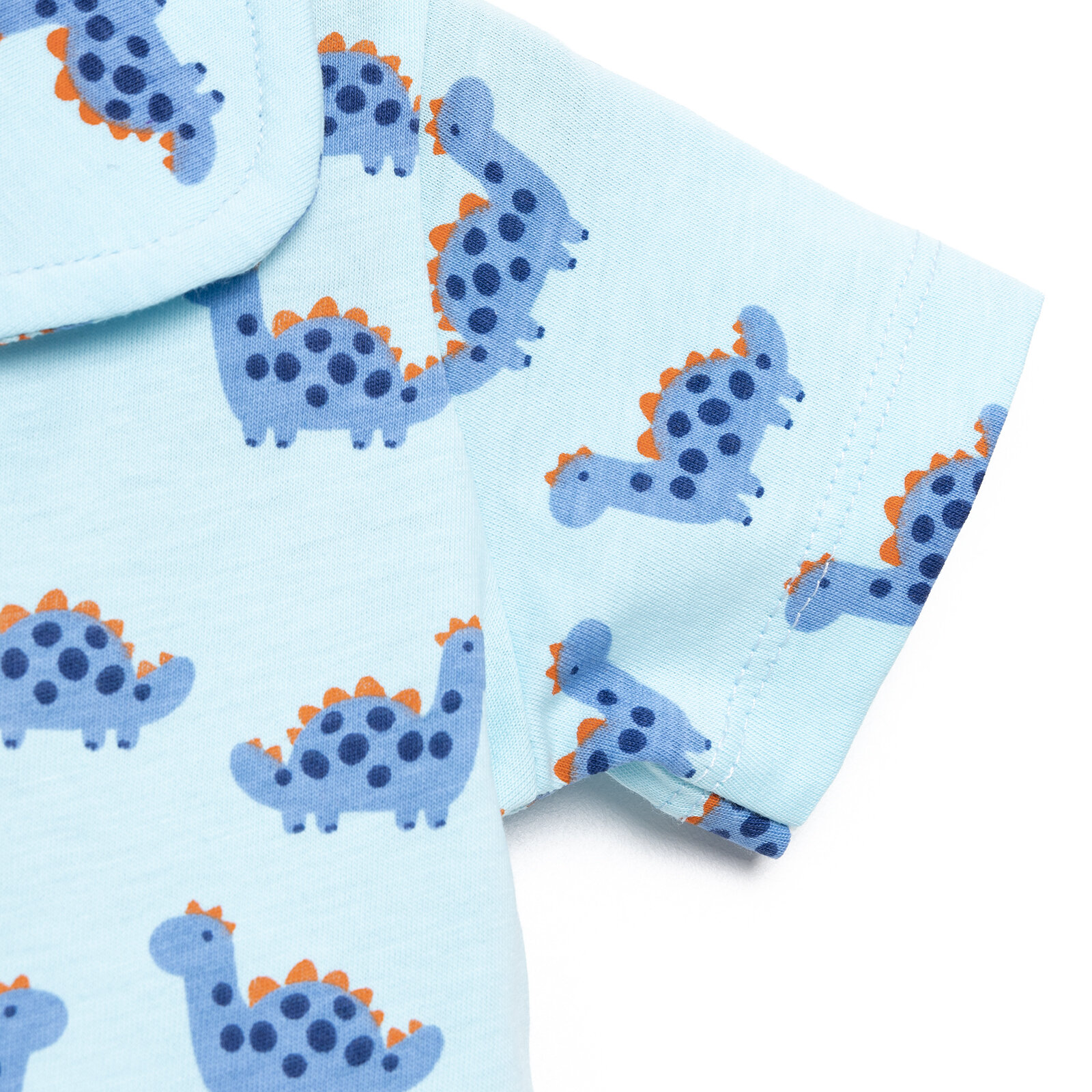 Kısa Kol Gömlek Yaka Pijama Takımı Erkek Bebek