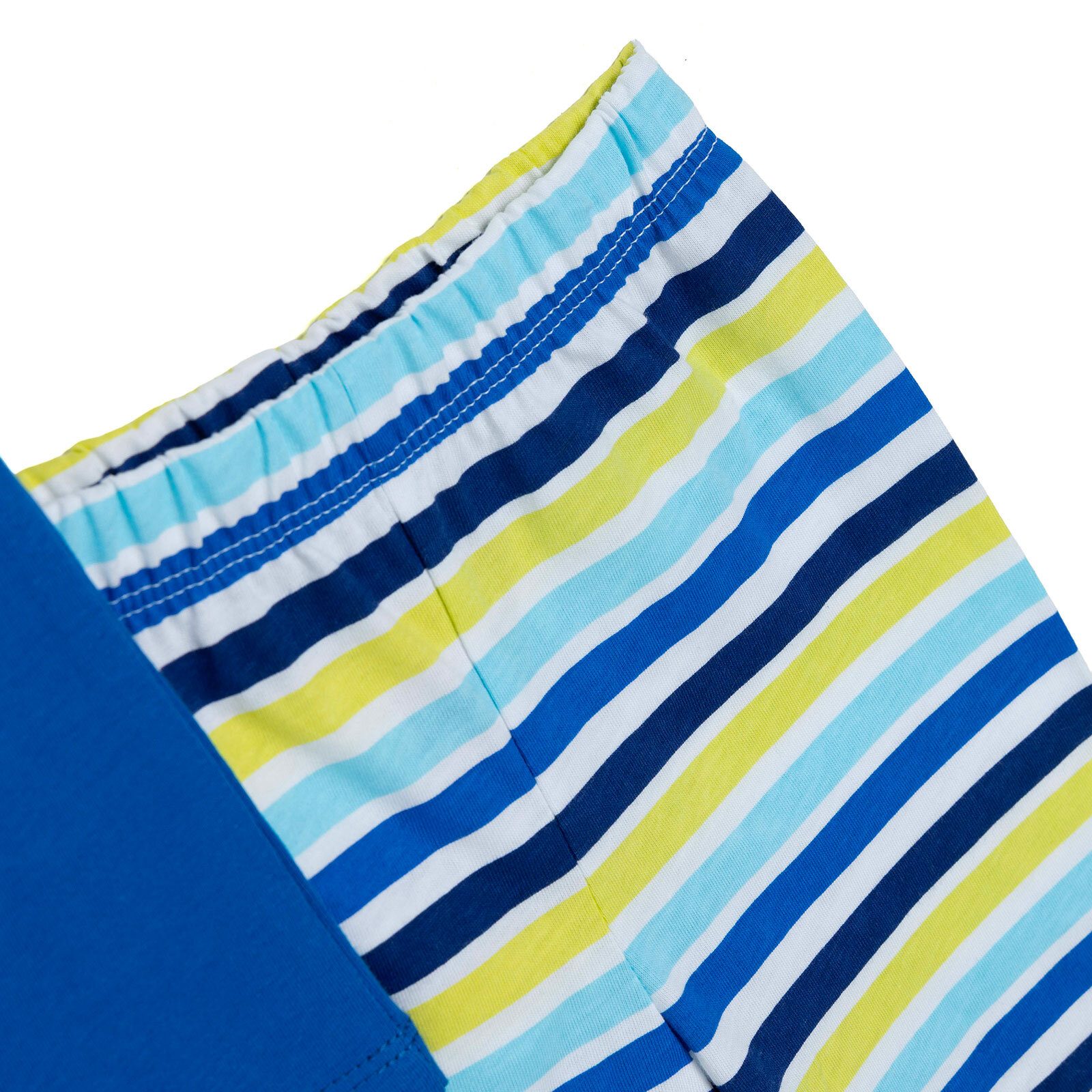 Erkek Bebek Kısa Kol Pijama Takımıa Bisiklet Yaka Kısa Kol Reçme Paça