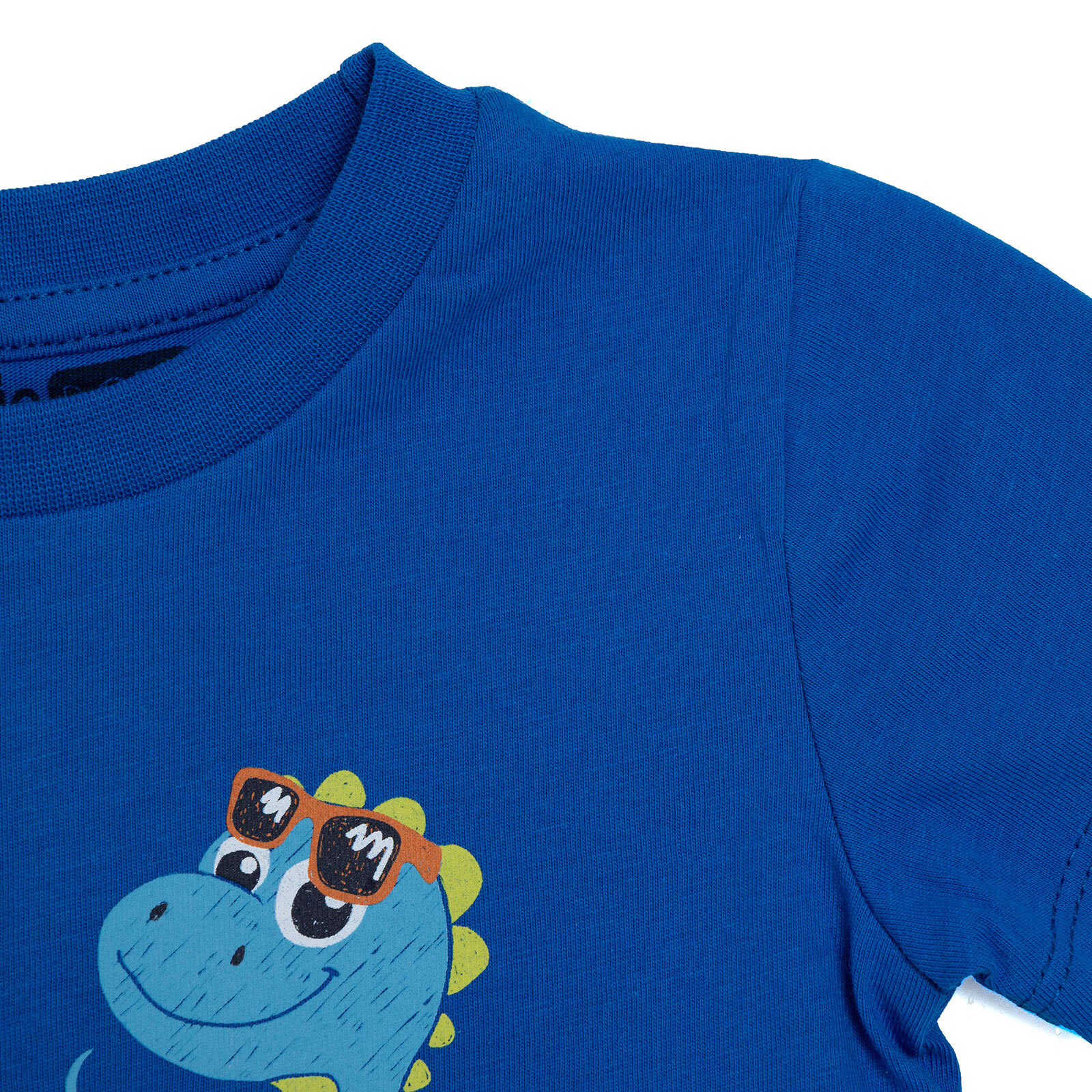 Erkek Bebek Kısa Kol Pijama Takımıa Bisiklet Yaka Kısa Kol Reçme Paça