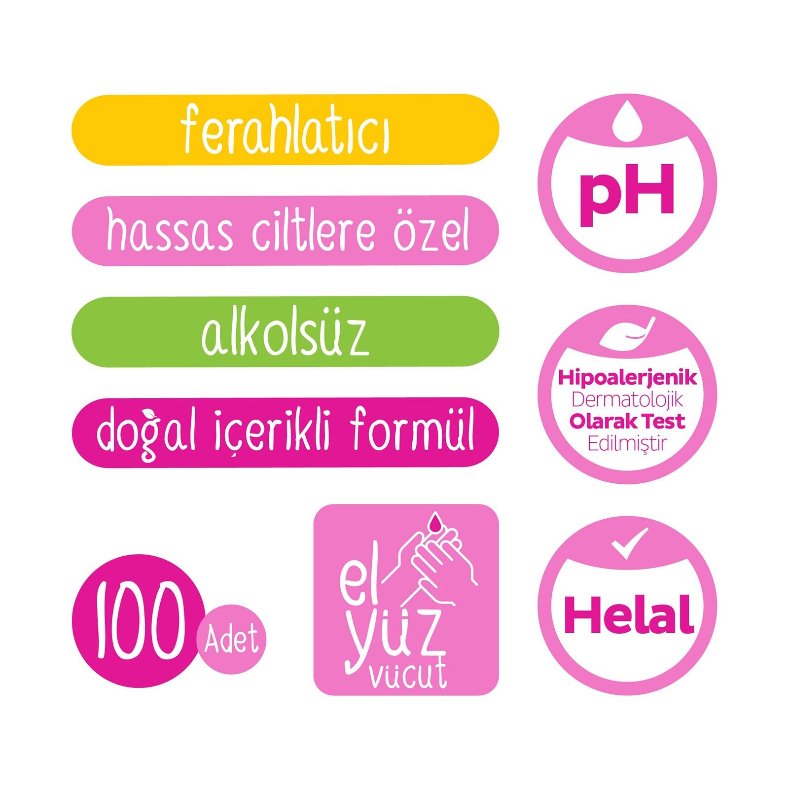 Kişisel Bakım Islak Havlu Floral 100 Adet