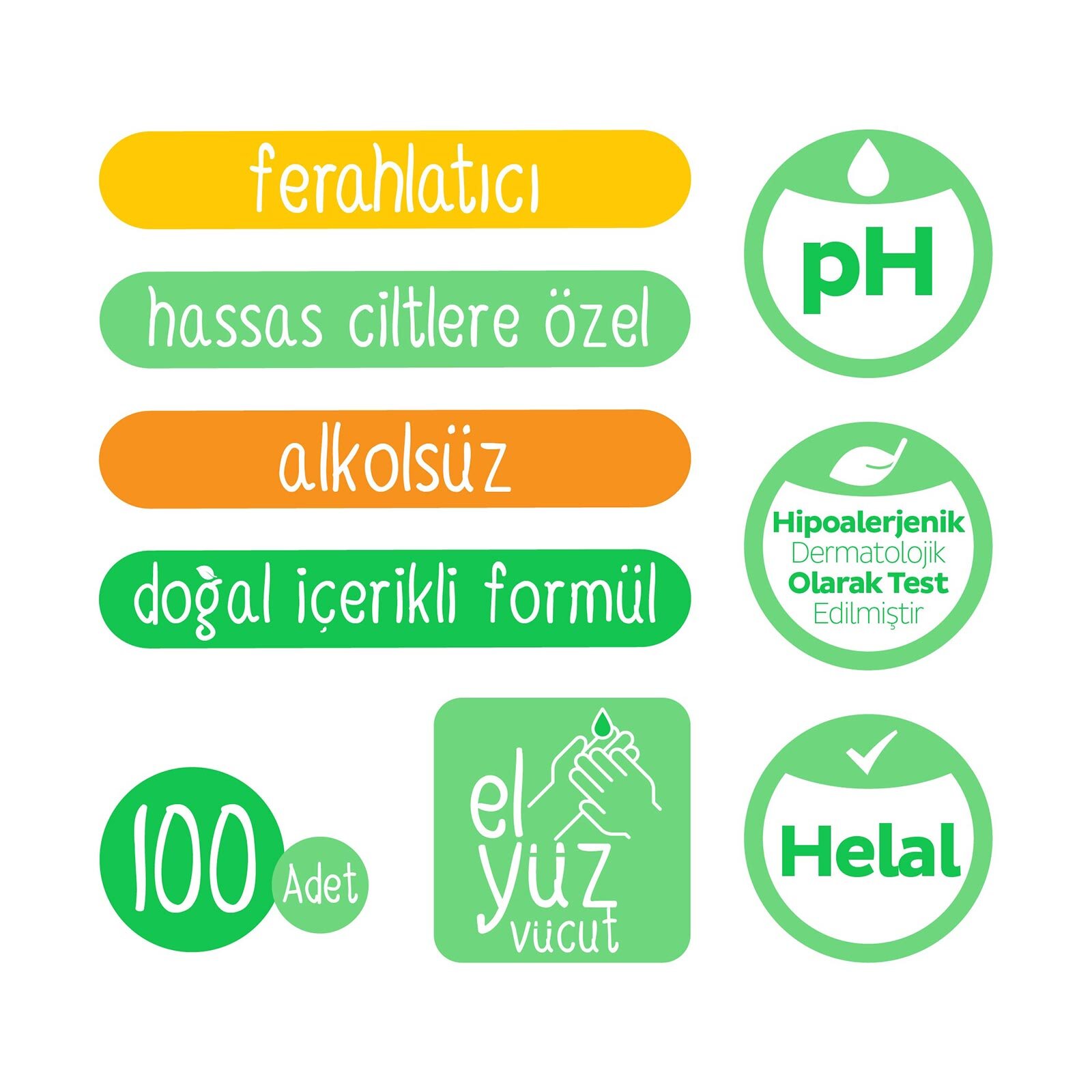 Kişisel Bakım Islak Havlu Natural 100 Adet Kişisel Bakım Islak Havlu Natural 100 Adet