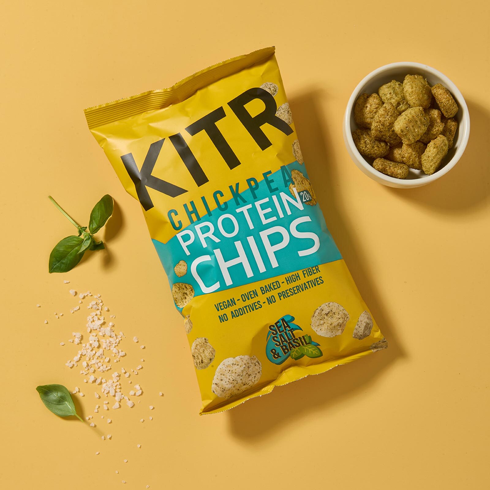 KITR Yüksek Protein Nohut Cipsi Deniz Tuzu & Fesleğen KITR Yüksek Protein Nohut Cipsi Deniz Tuzu & Fesleğen