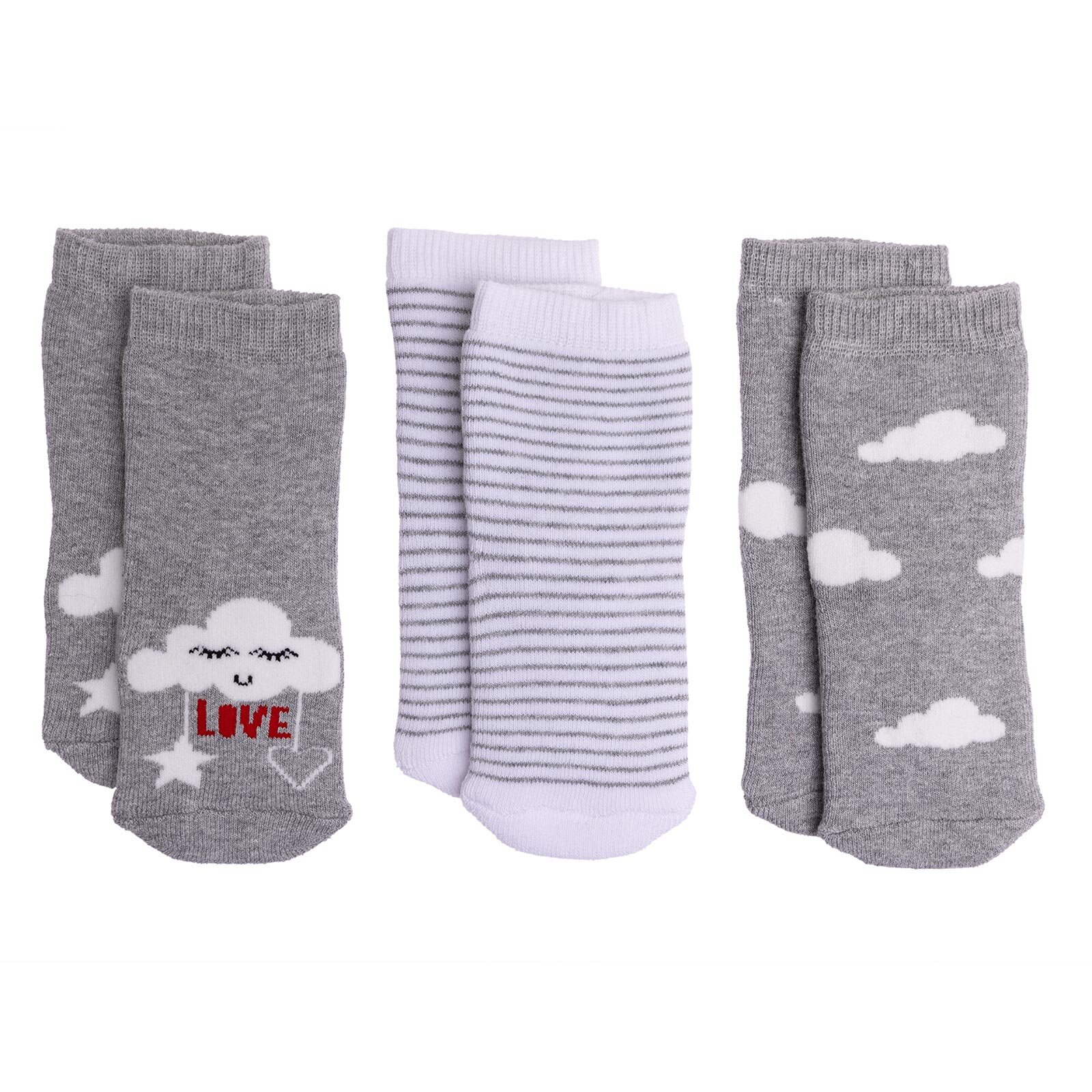 Kız 3lü Havlu Çorap Kız Bebek