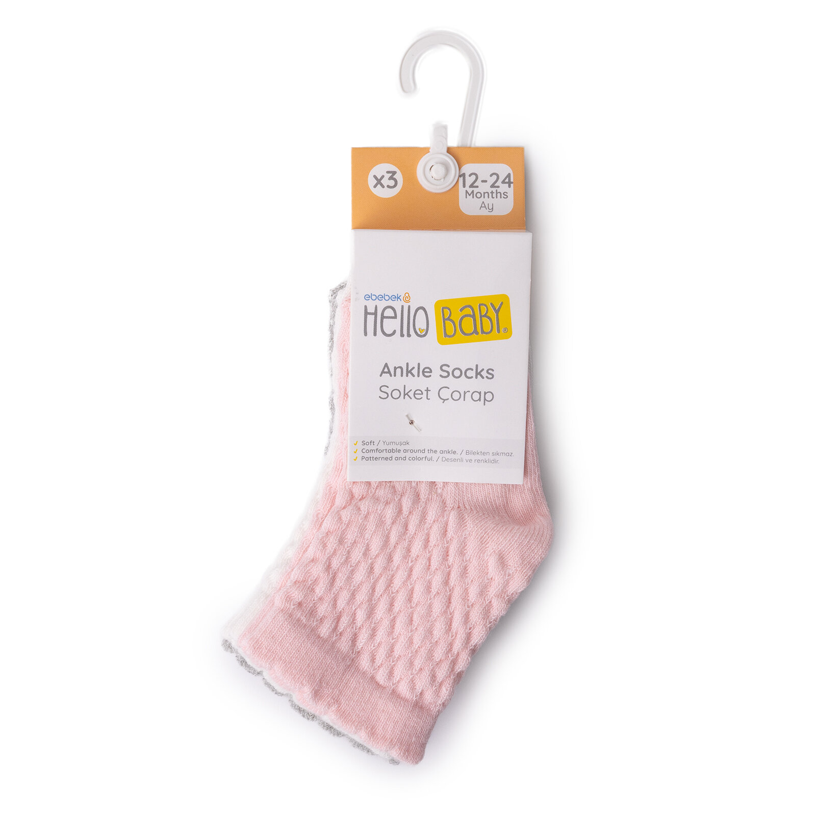 Kız Bebek 3lü Soket Çorap