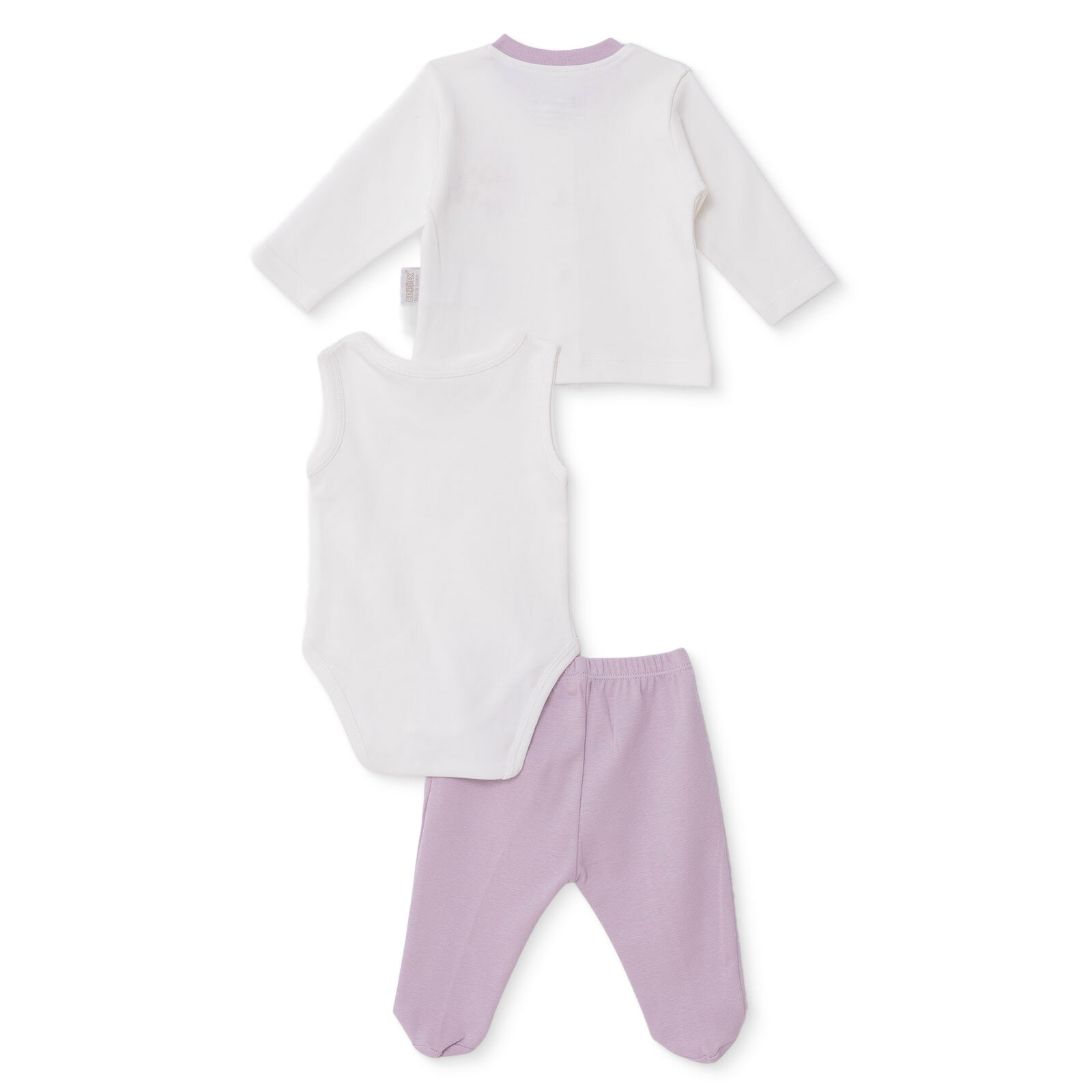 Kız Bebek 10'lu Hastane Çıkışı İnterlok V Yaka Uzun Kol Patikli Kız Bebek 10'lu Hastane Çıkışı İnterlok V Yaka Uzun Kol Patikli