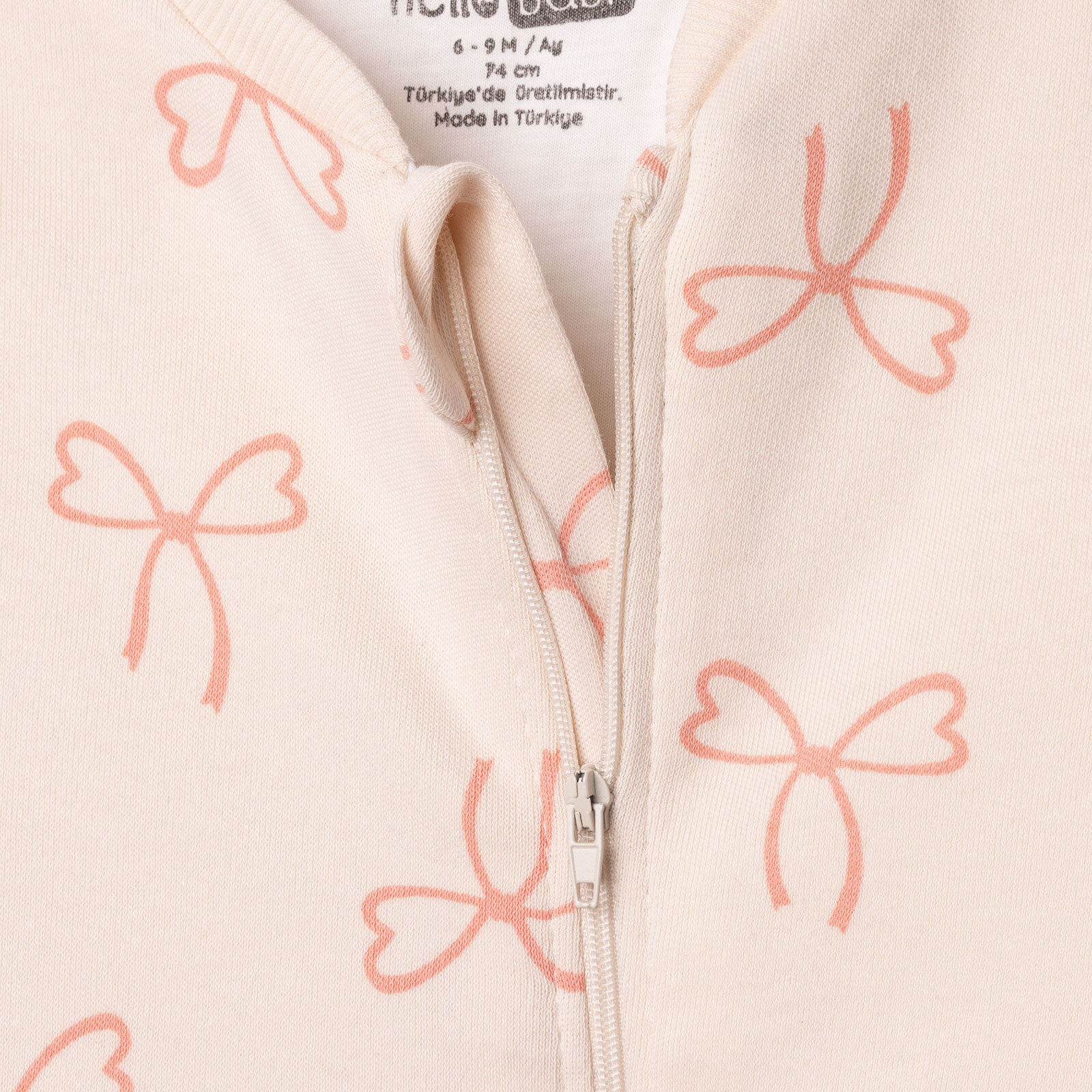 Kız Bebek 2.5 Tog Uyku Tulumu İnterlok Bisiklet Yaka Uzun Kol Ribanalı Paça