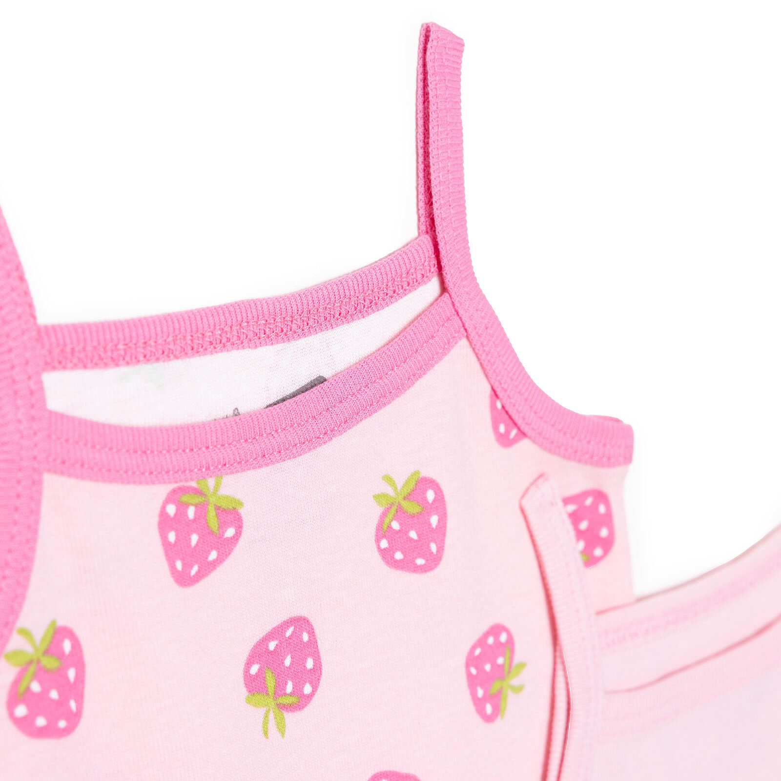 Kız Bebek 2li İp Askılı Body Bisiklet Yaka Kısa Kol