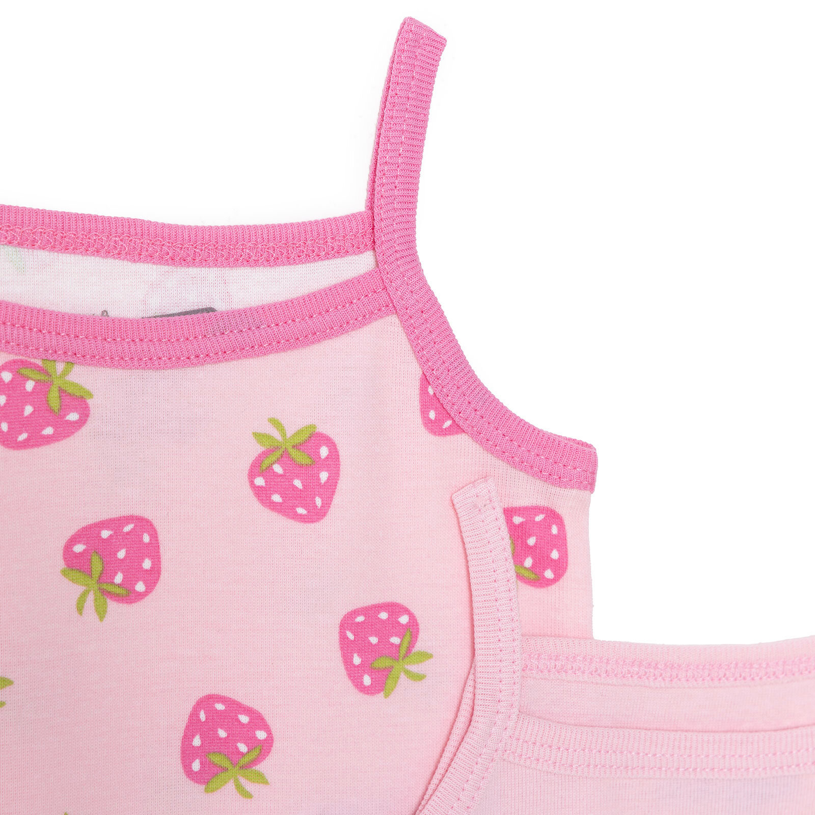 Kız Bebek 2li İp Askılı Body Bisiklet Yaka Kısa Kol