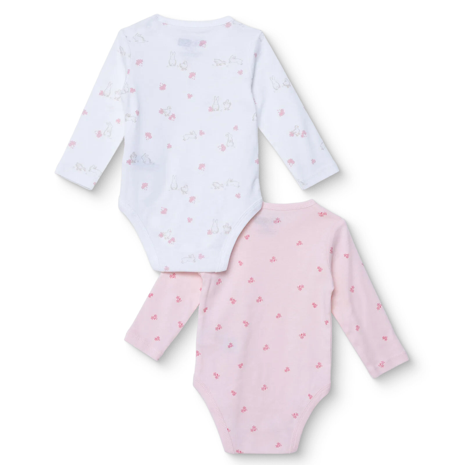 Kız Bebek 2li Uzun Kol Body Çıtçıtlı Yaka Ribana Paça