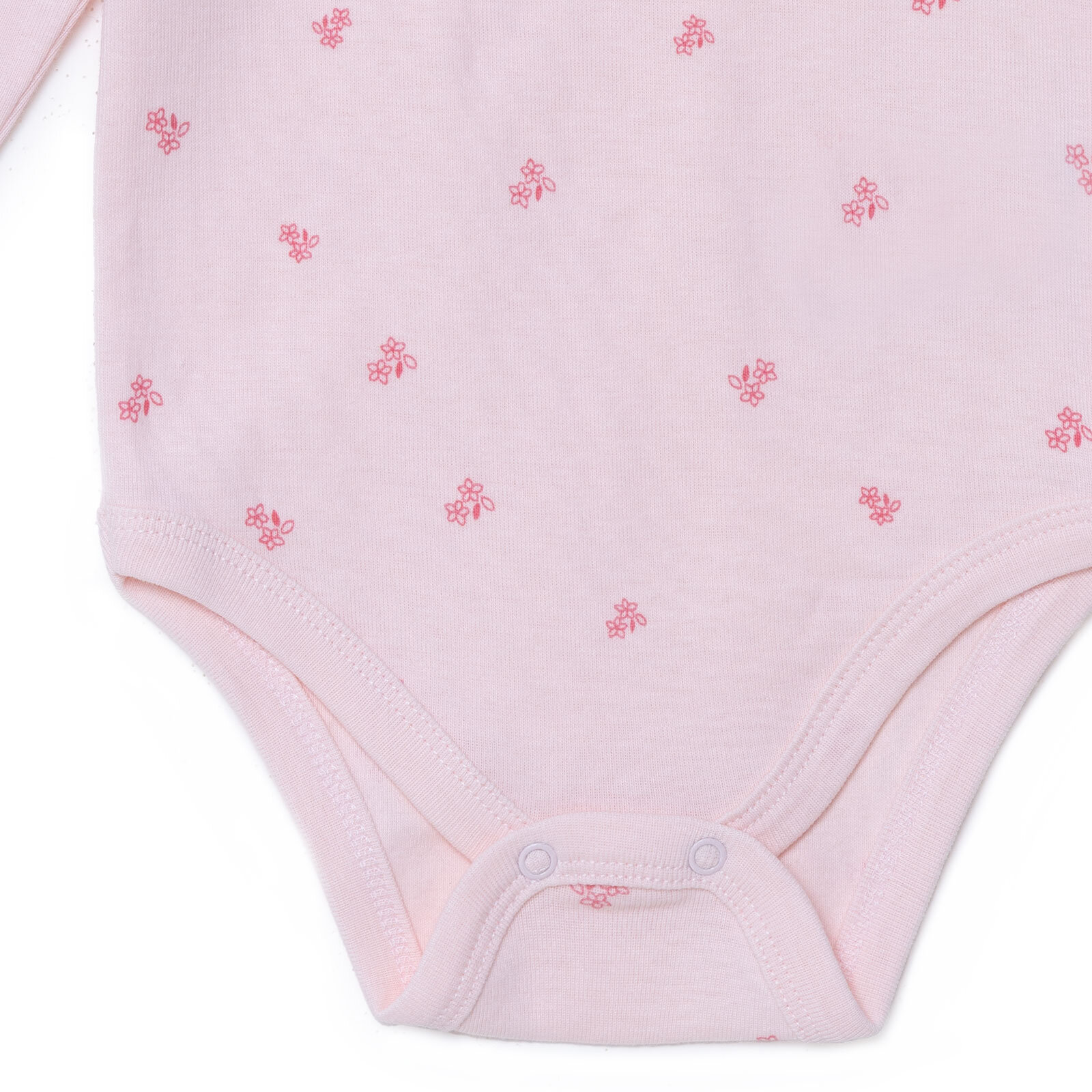 Kız Bebek 2li Uzun Kol Body Çıtçıtlı Yaka Ribana Paça