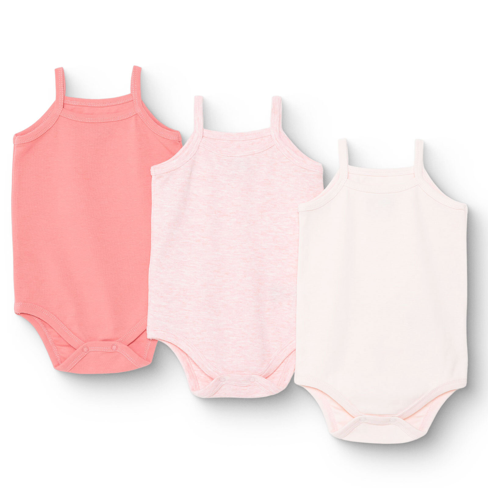 Kız Bebek 3lü Atlet Body Ribana Bisiklet Yaka İp Askılı Kız Bebek 3lü Atlet Body Ribana Bisiklet Yaka İp Askılı