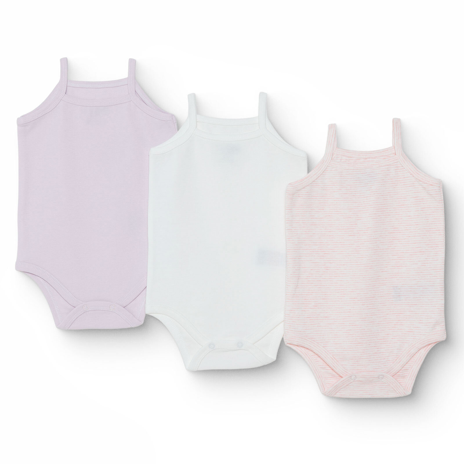 Kız Bebek 3lü Atlet Body Ribana Bisiklet Yaka İp Askılı Kız Bebek 3lü Atlet Body Ribana Bisiklet Yaka İp Askılı