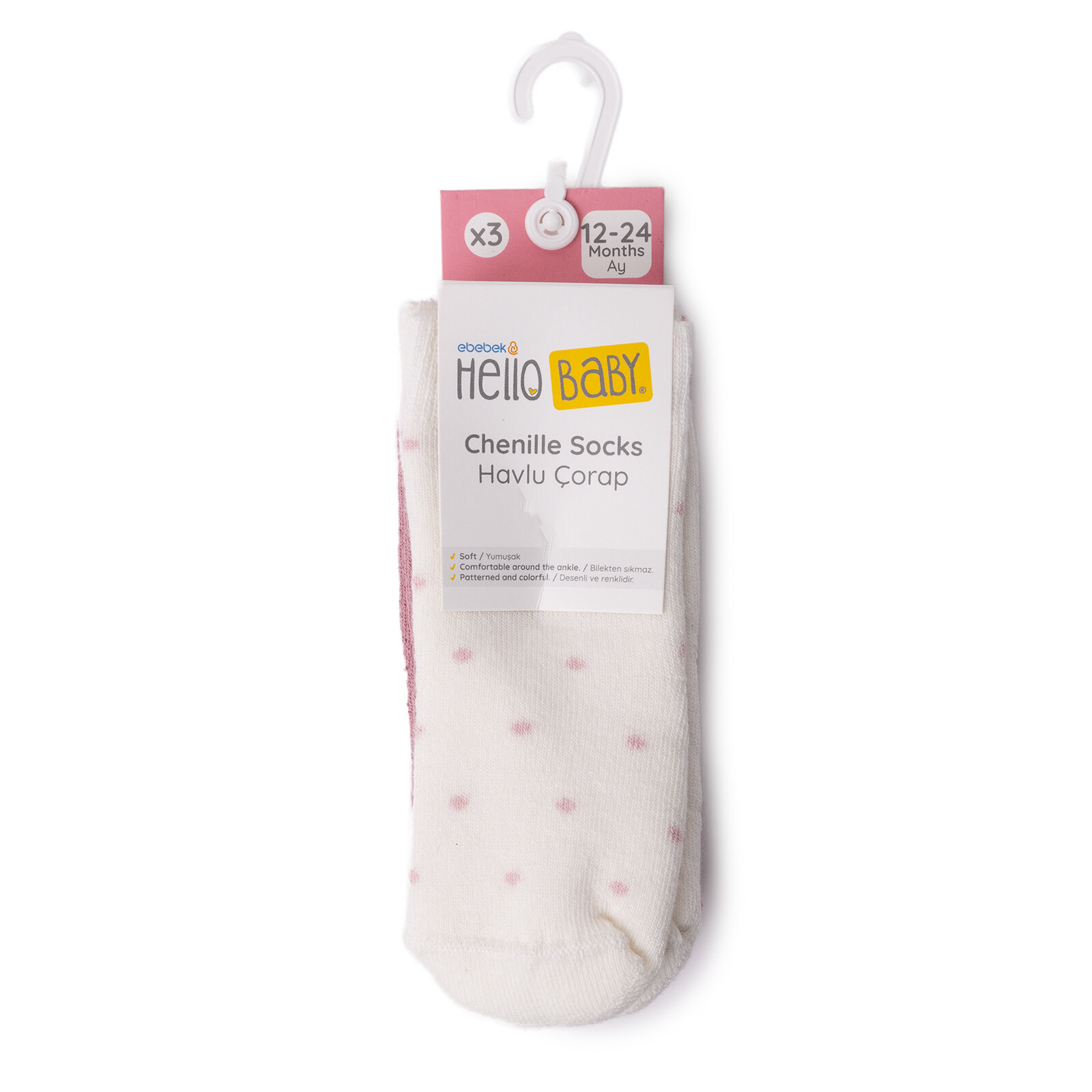 Kız Bebek 3lü Havlu Çorap