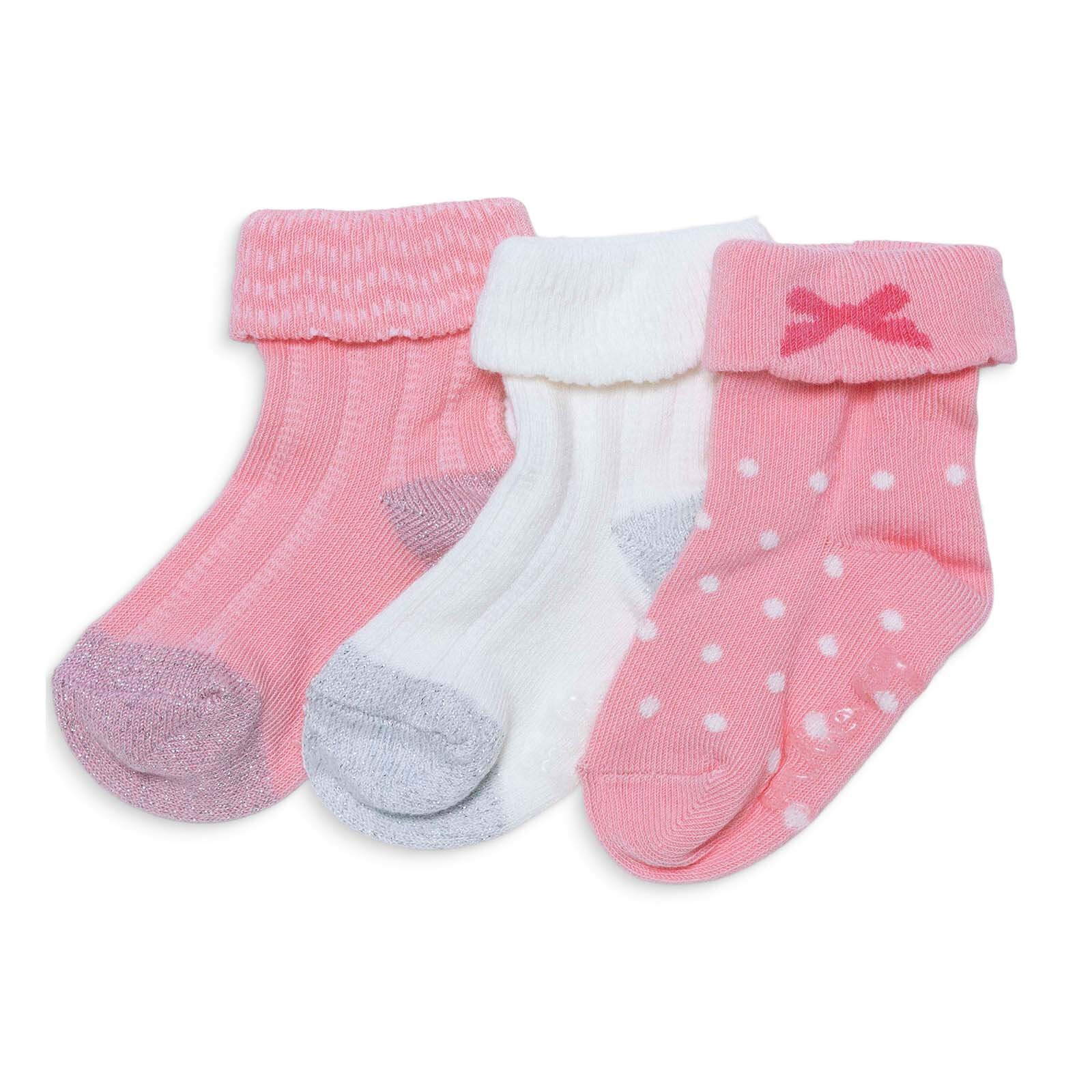 Kız Bebek 3lü Kıvrık Çorap