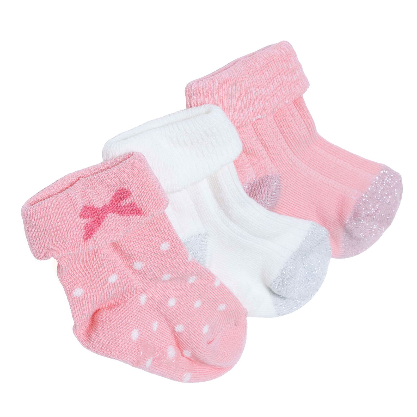 Kız Bebek 3lü Kıvrık Çorap