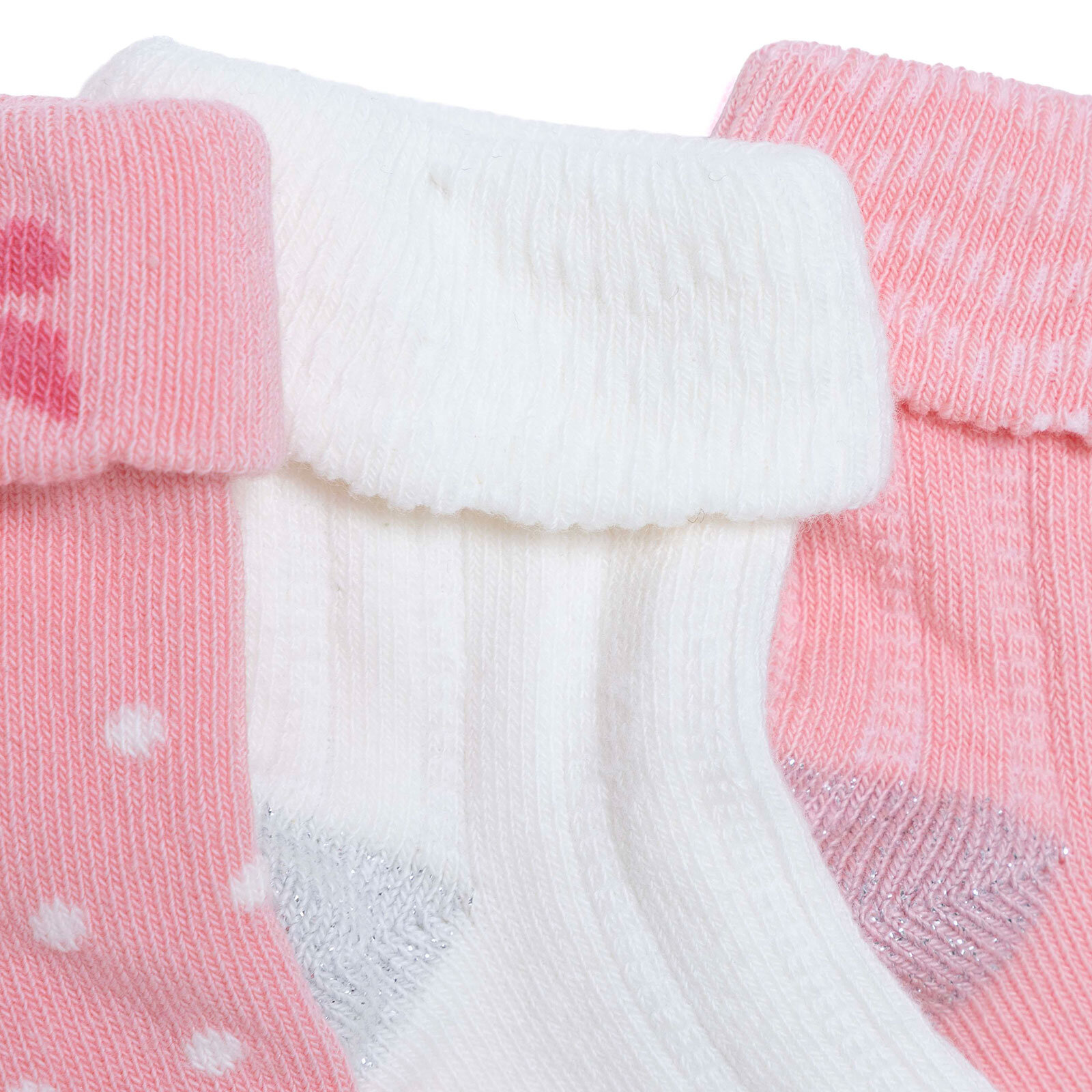 Kız Bebek 3lü Kıvrık Çorap