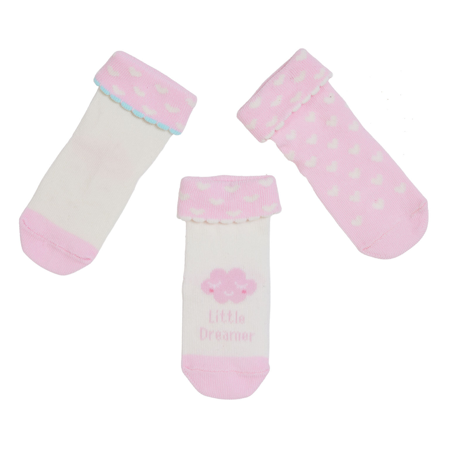 Kız Bebek 3lü Kıvrık Çorap