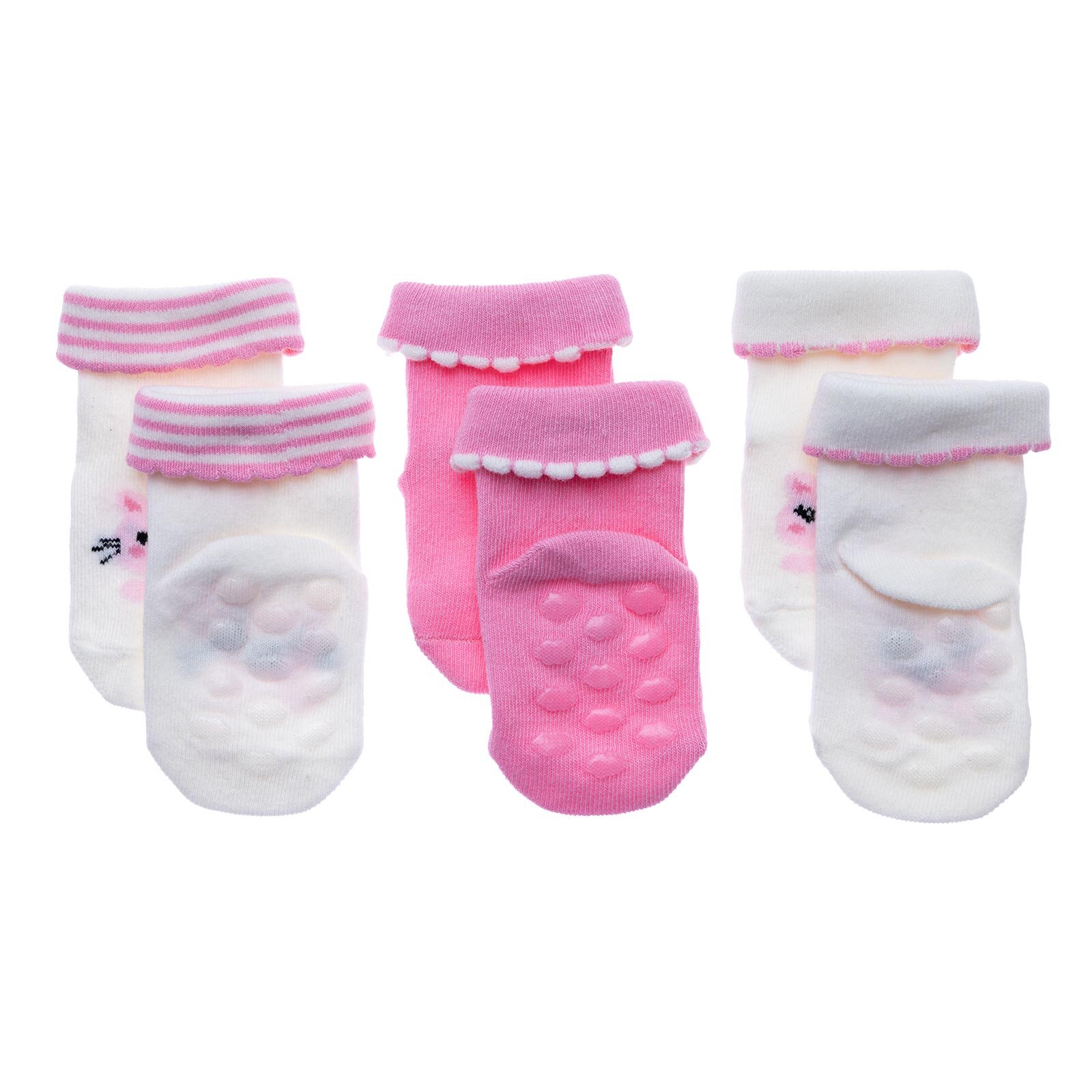 Kız Bebek 3lü Kıvrık Çorap