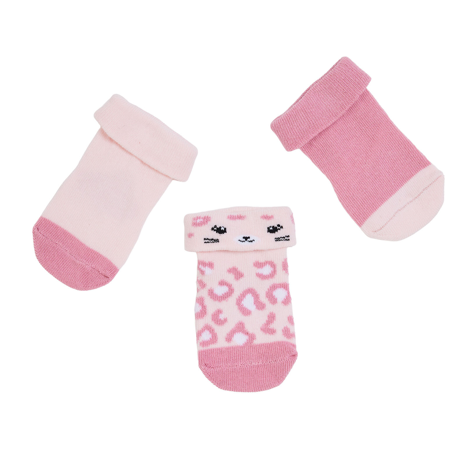 Kız Bebek 3lü Kıvrık Çorap