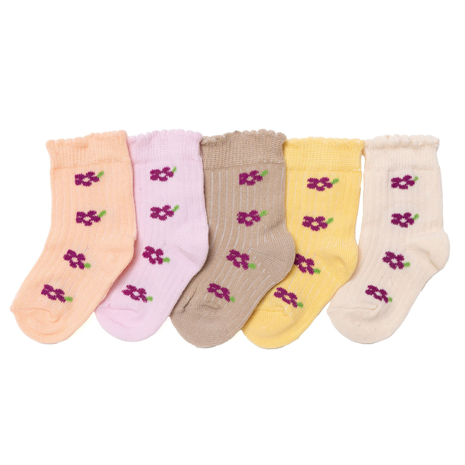 Kız Bebek 5'li Soket Çorap