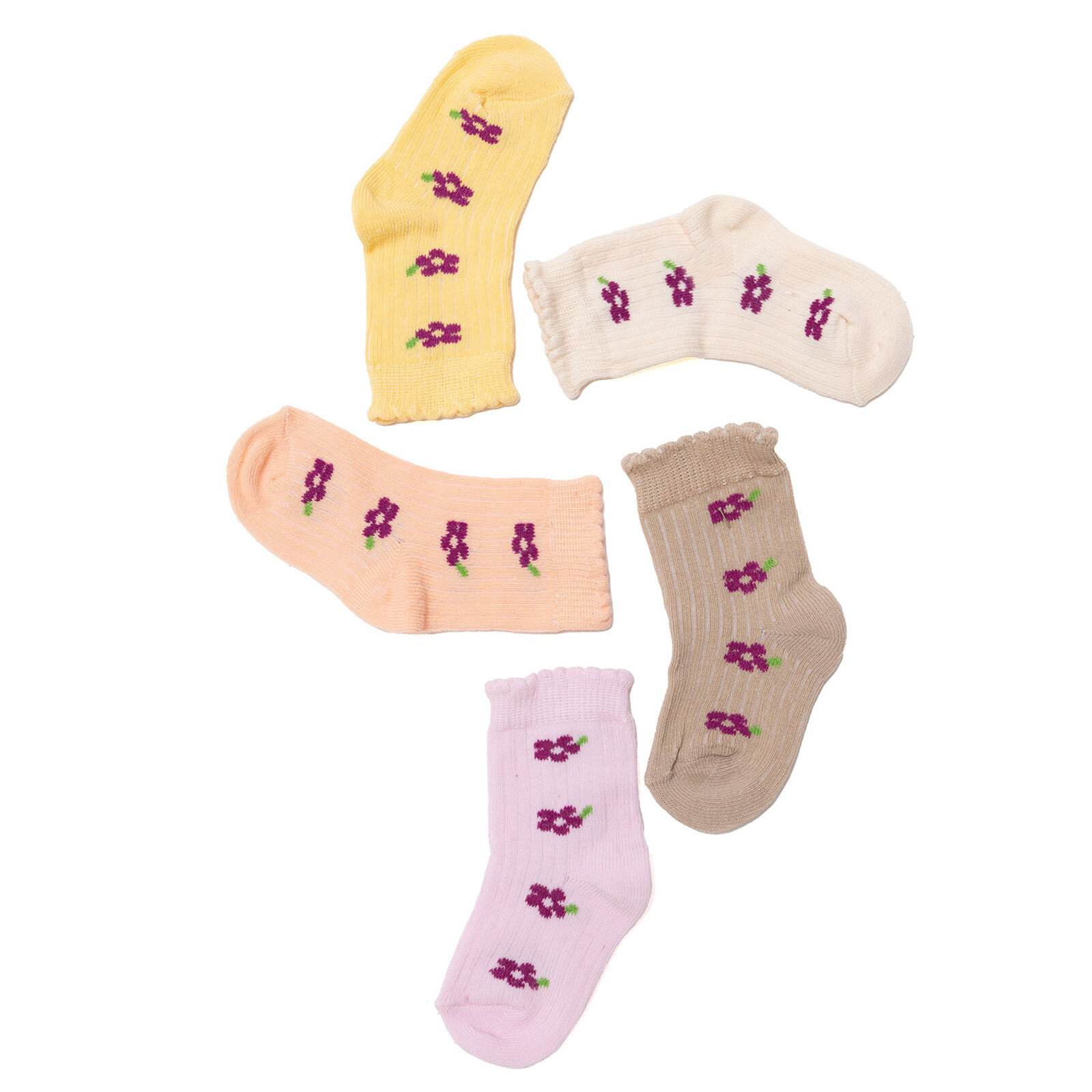 Kız Bebek 5'li Soket Çorap