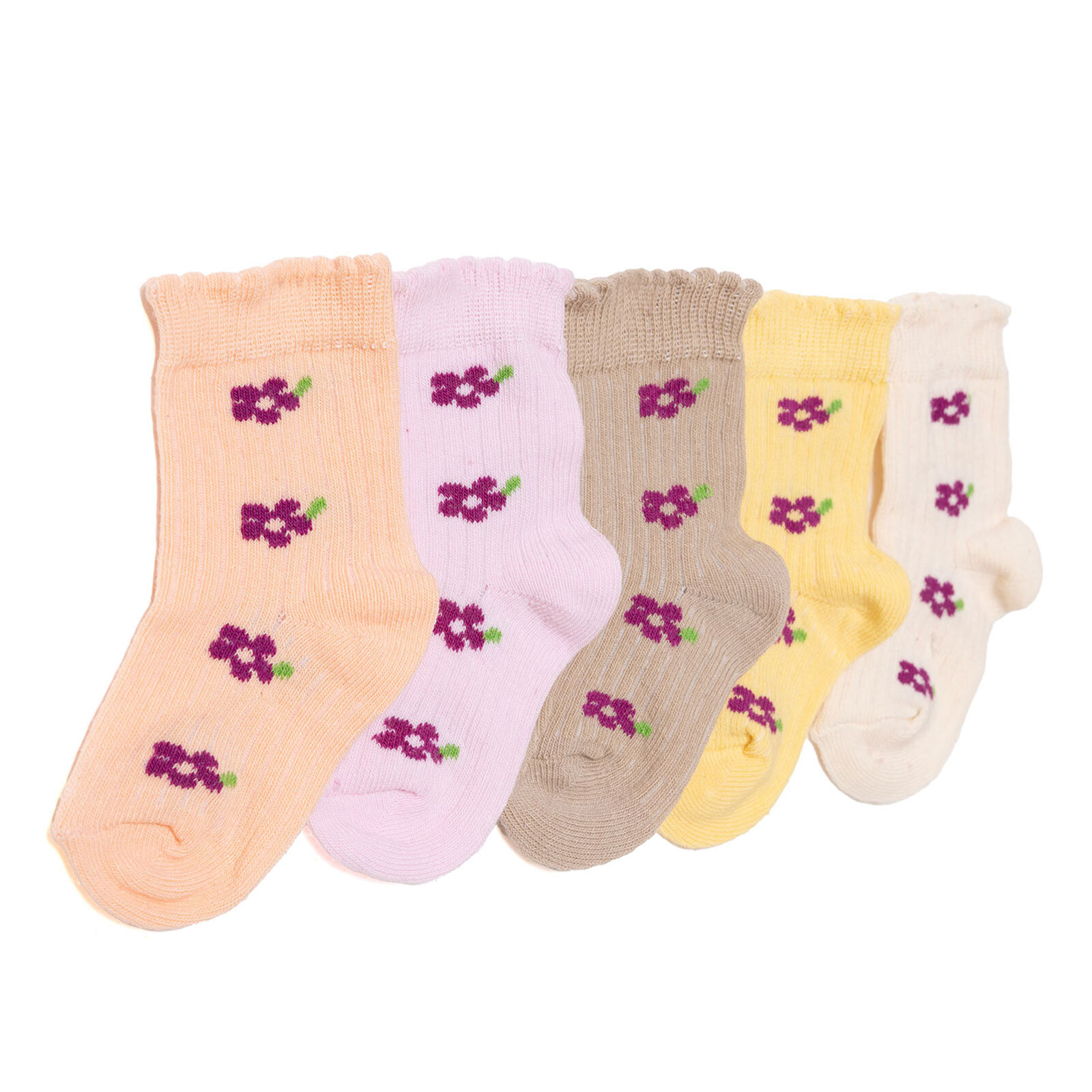 Kız Bebek 5'li Soket Çorap