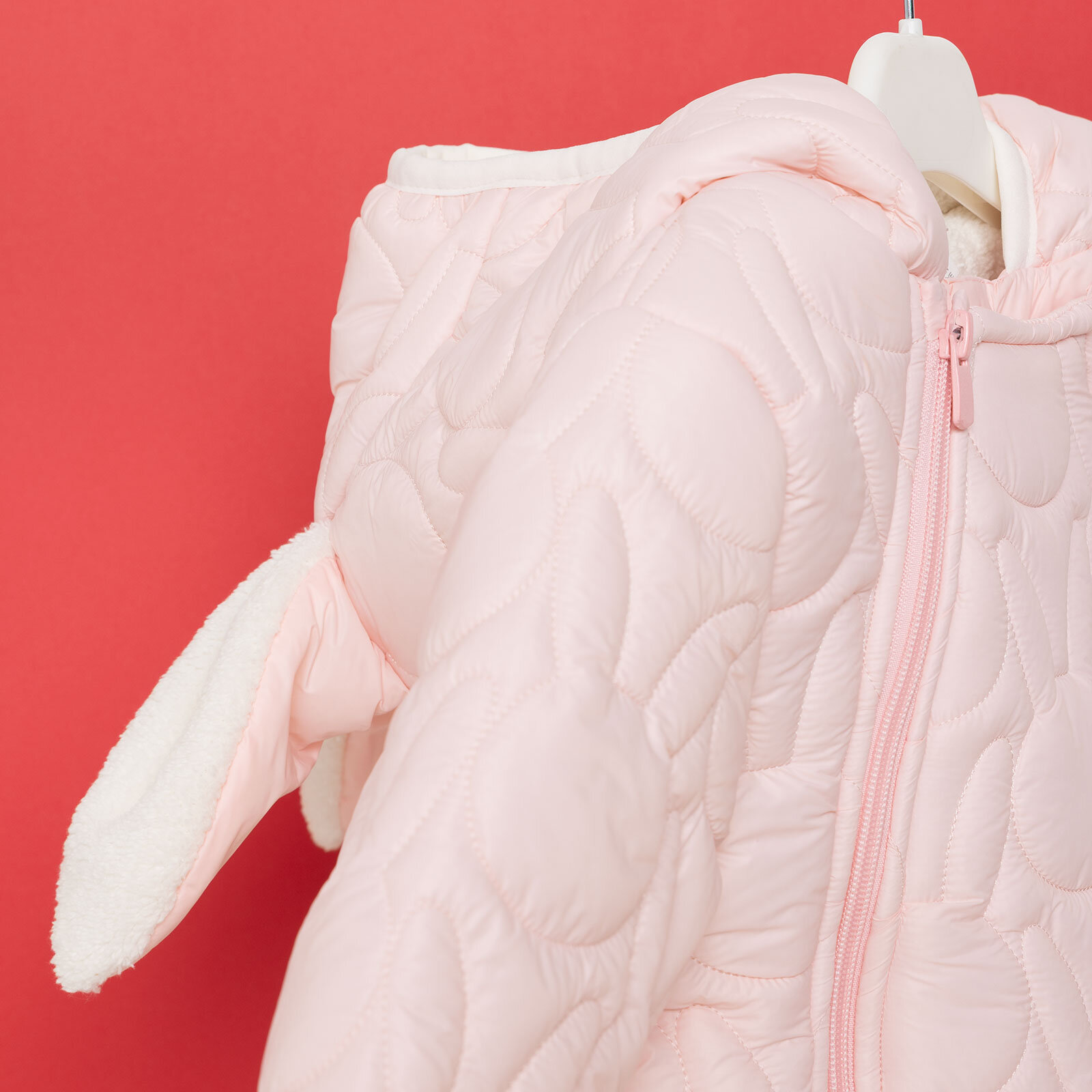 Kız Bebek Astronot Tulum Polyester Kapüşonlu Yaka Uzun Kol Patikli Paça