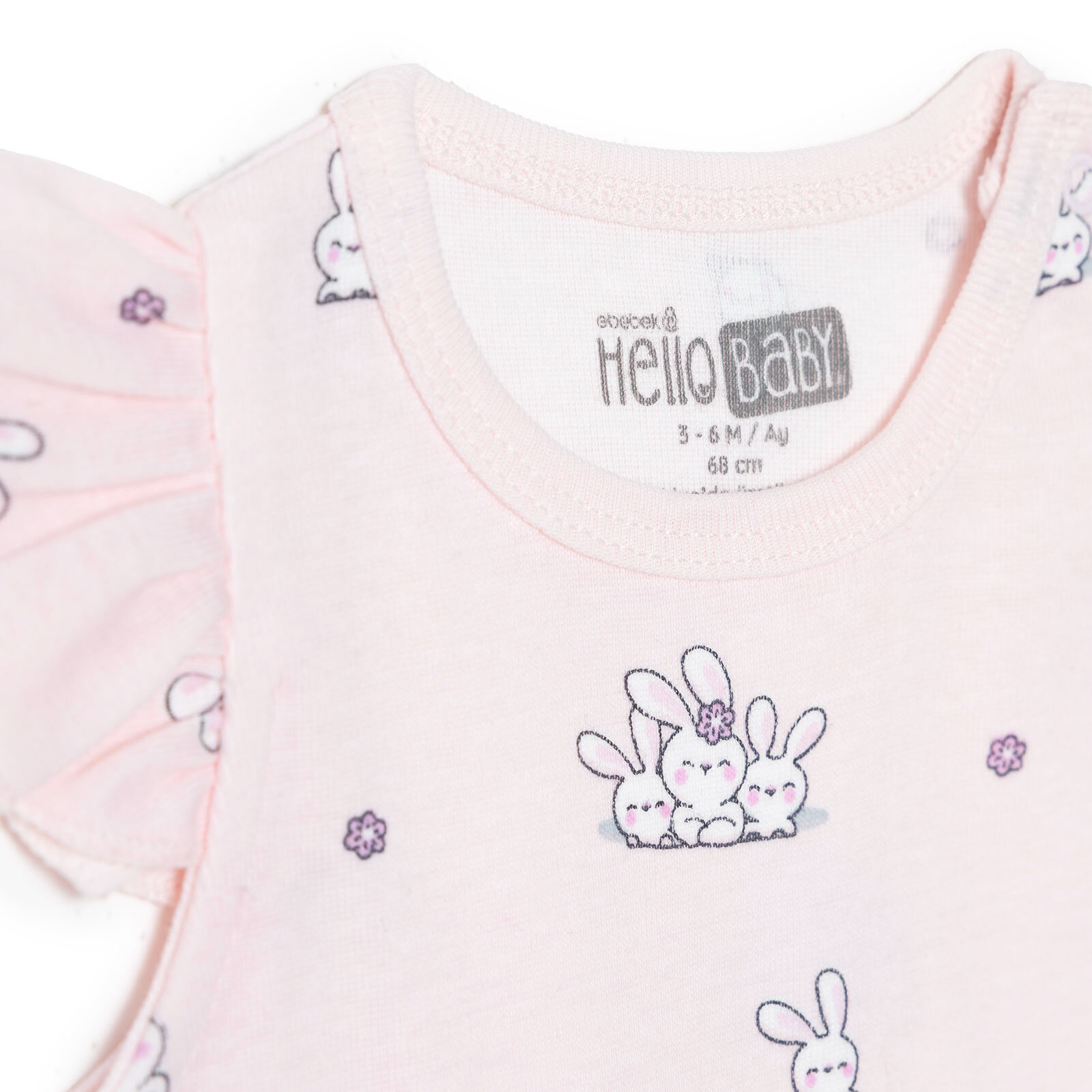 Kız Bebek Atlet Body Bisiklet Yaka Atlet Kol