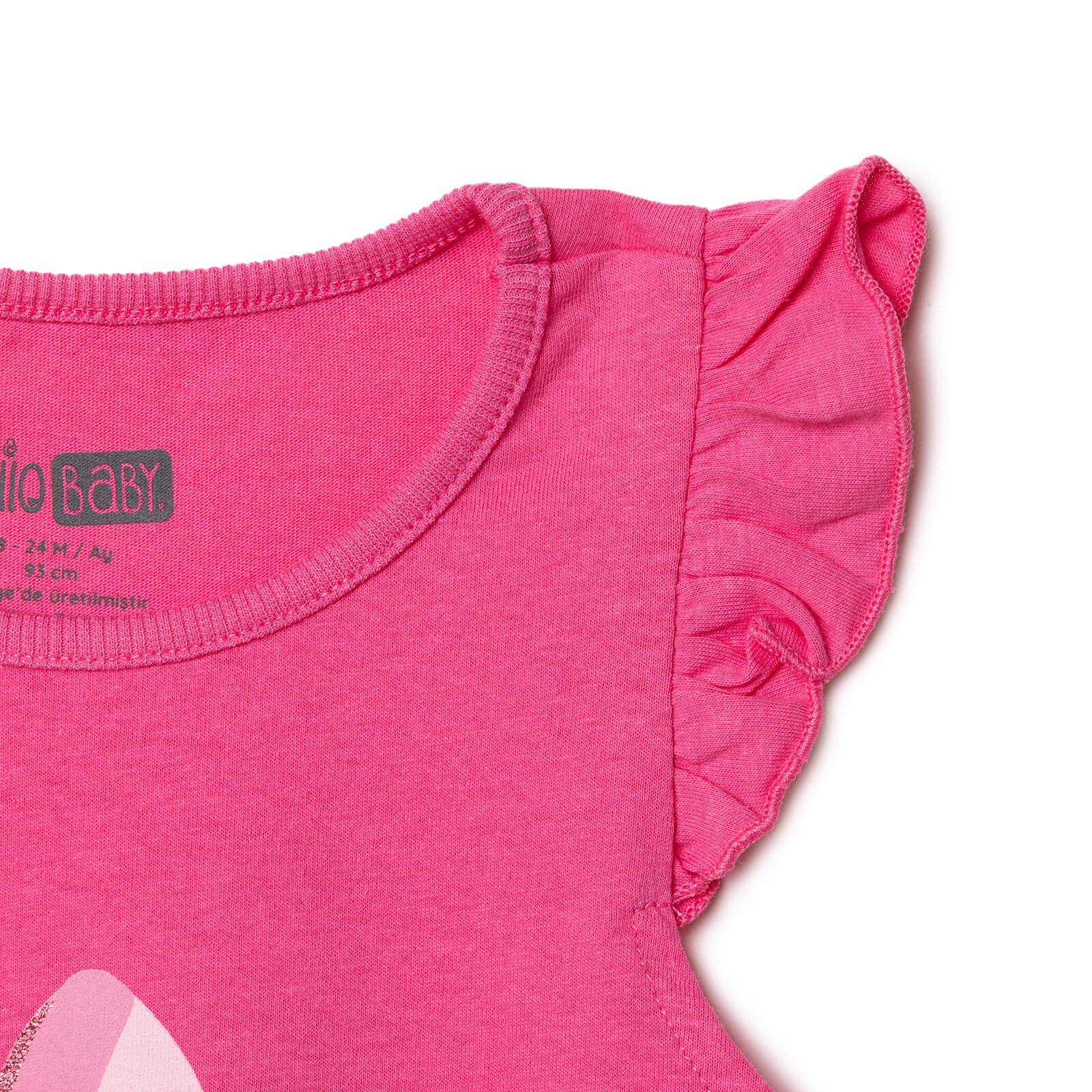 Kız Bebek Atlet Tshirt Süprem Bisiklet Yaka Atlet Kol