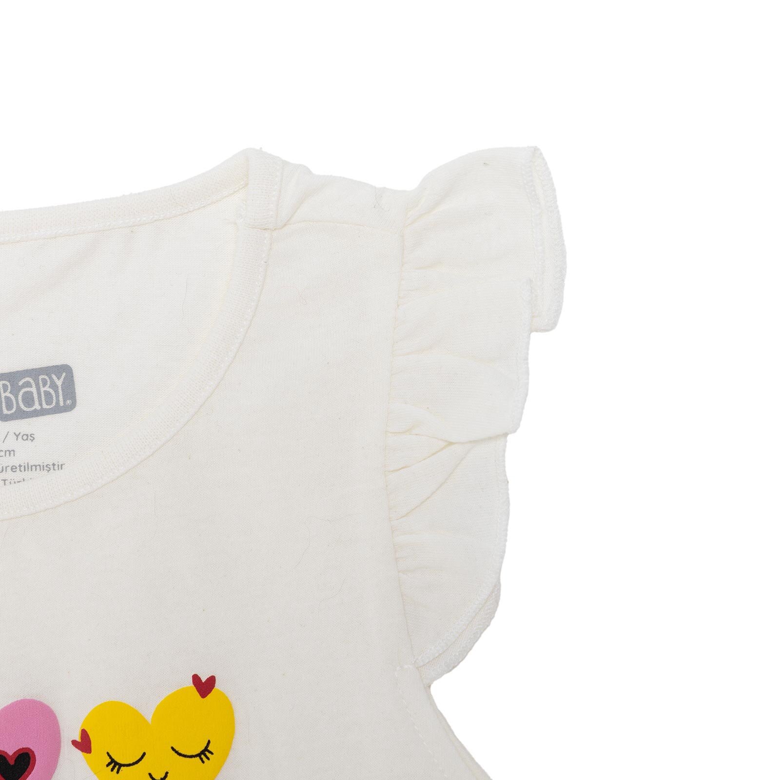 Kız Bebek Atlet Tshirt Süprem Bisiklet Yaka Atlet Kol