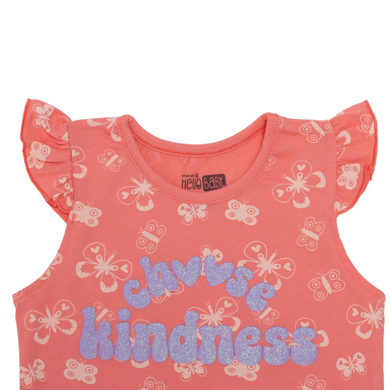 Kız Bebek Atlet Tshirt Süprem Bisiklet Yaka Atlet Kol